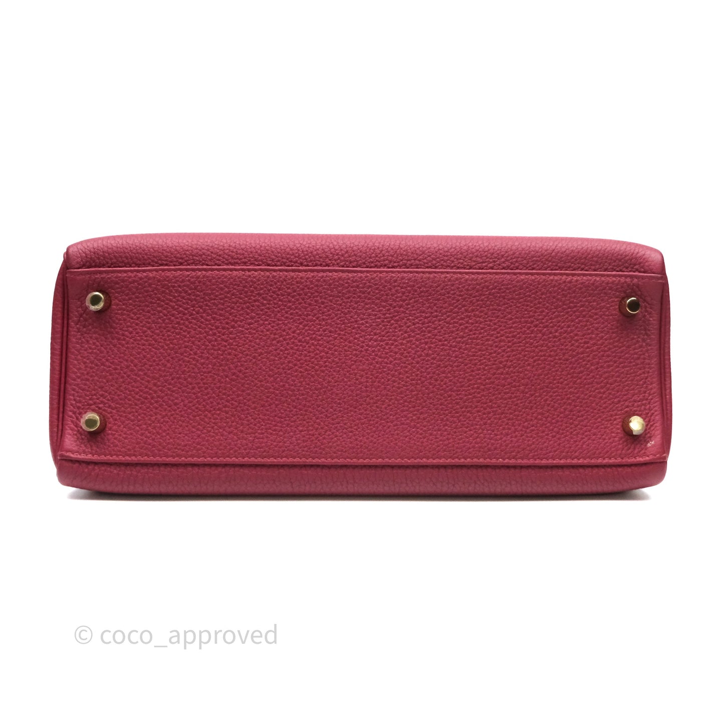 Hermès Kelly 32 Retourne Rouge Grenat K1 Togo Gold Hardware