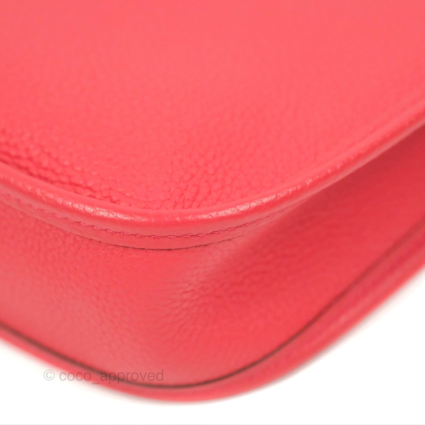 Hermès Mini Evelyne 16 Bougainvillier/ Rouge Pivoine TM Palladium Hardware