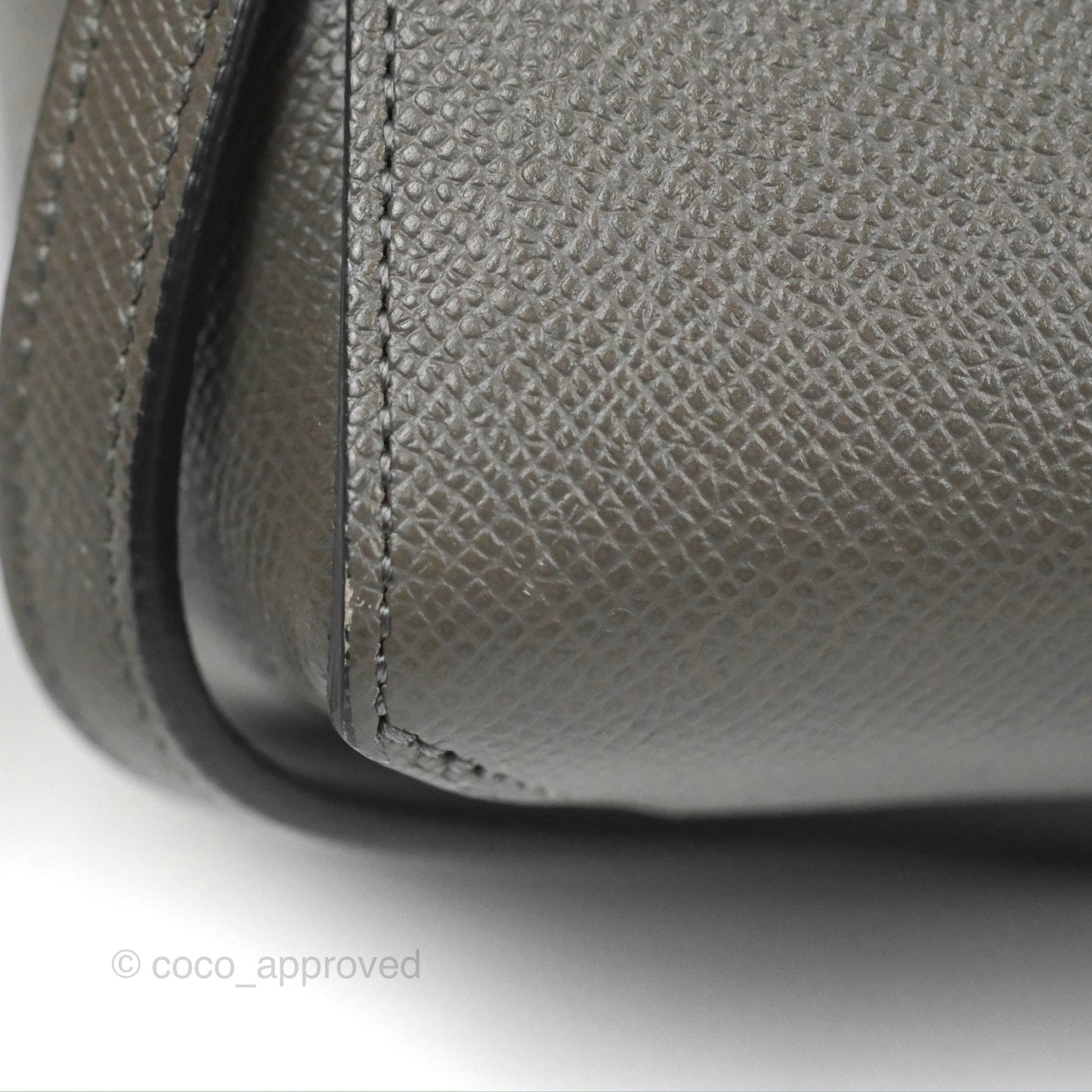 Celine Micro Belt Bag Grey Grained Calfskin Gold Hardware