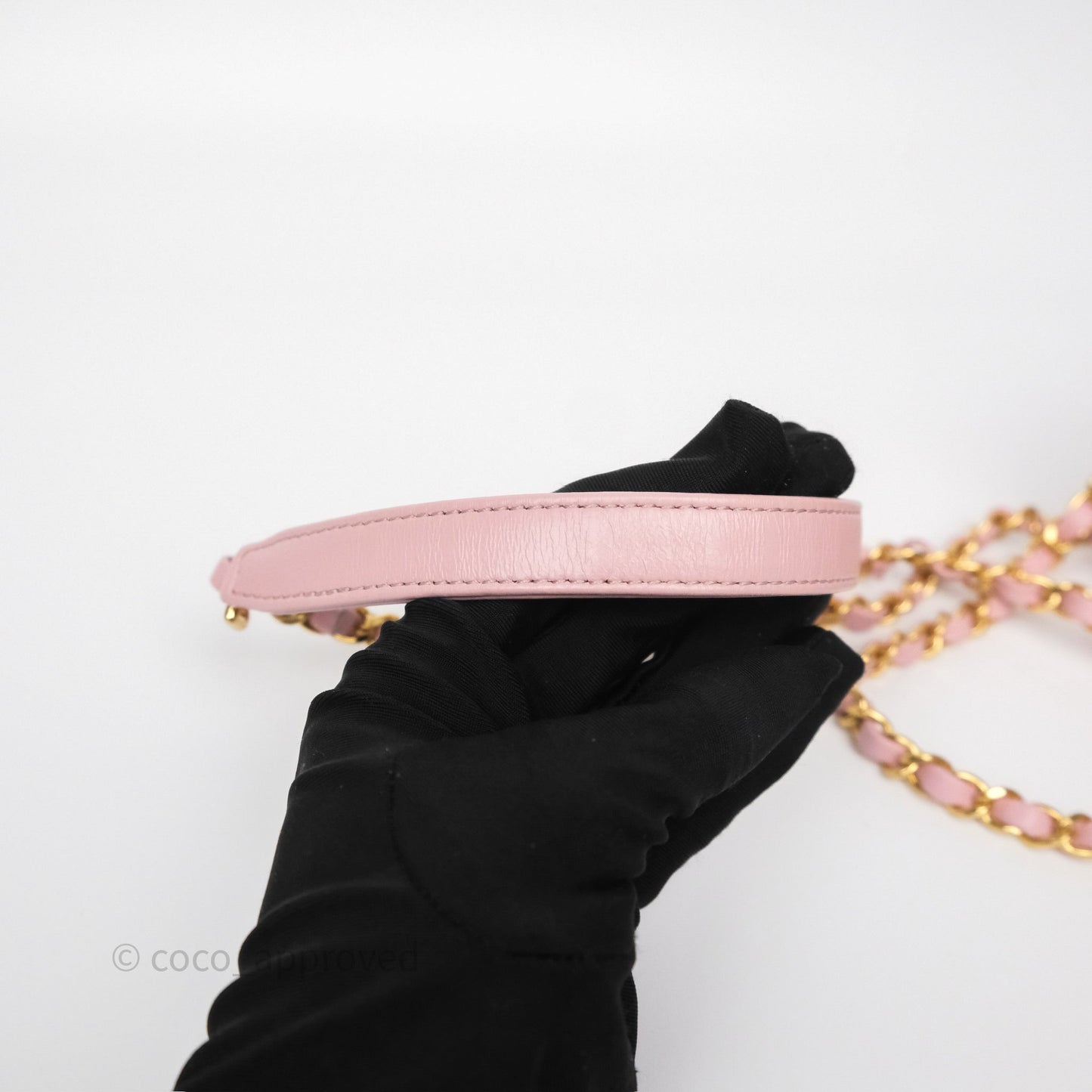 Chanel Mini Color Match Flap Quilted Pink Lambskin Aged Gold Hardware