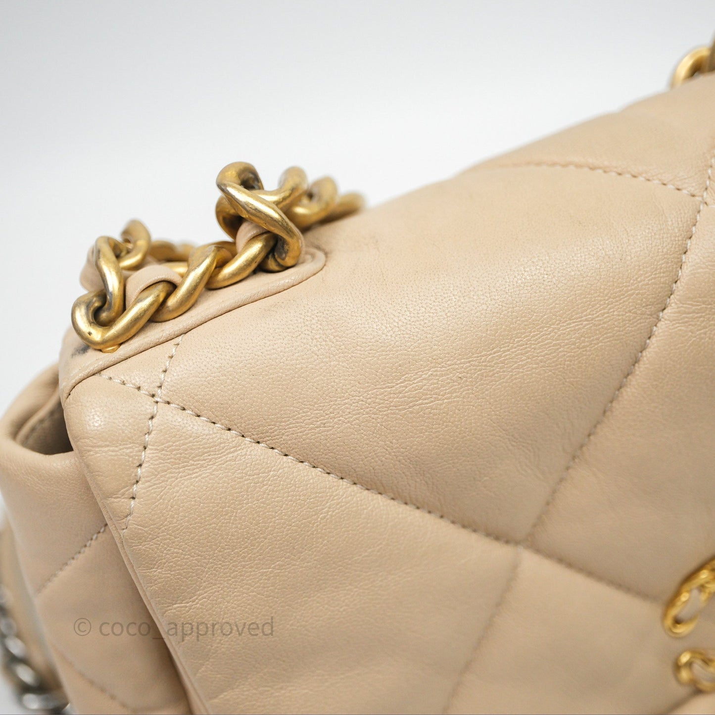 Chanel 19 Small Beige Mixed Hardware