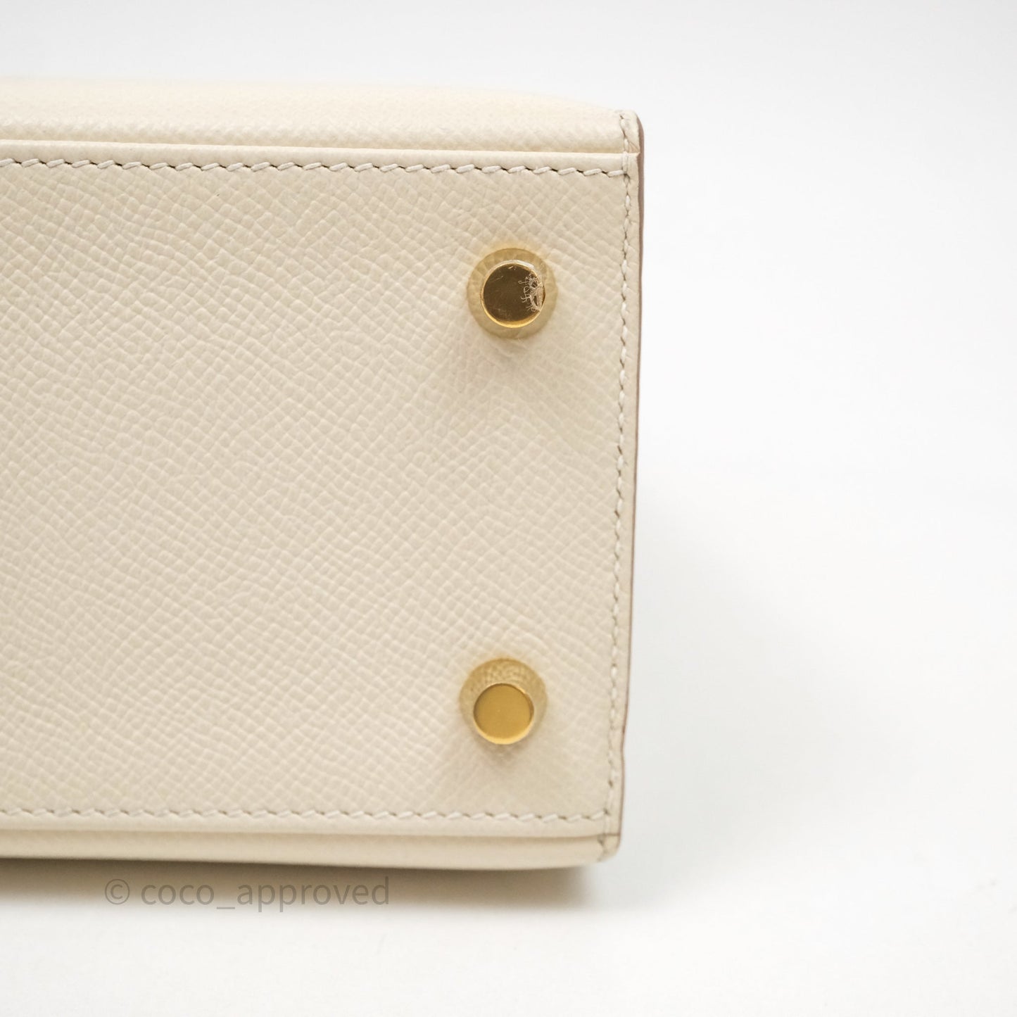 Hermes Kelly 25 Craie Epsom Gold Hardware