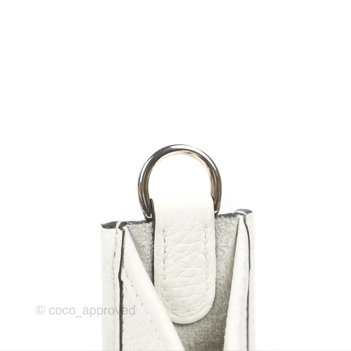 Hermès Mini Evelyne 16 New White Clemence Palladium Hardware