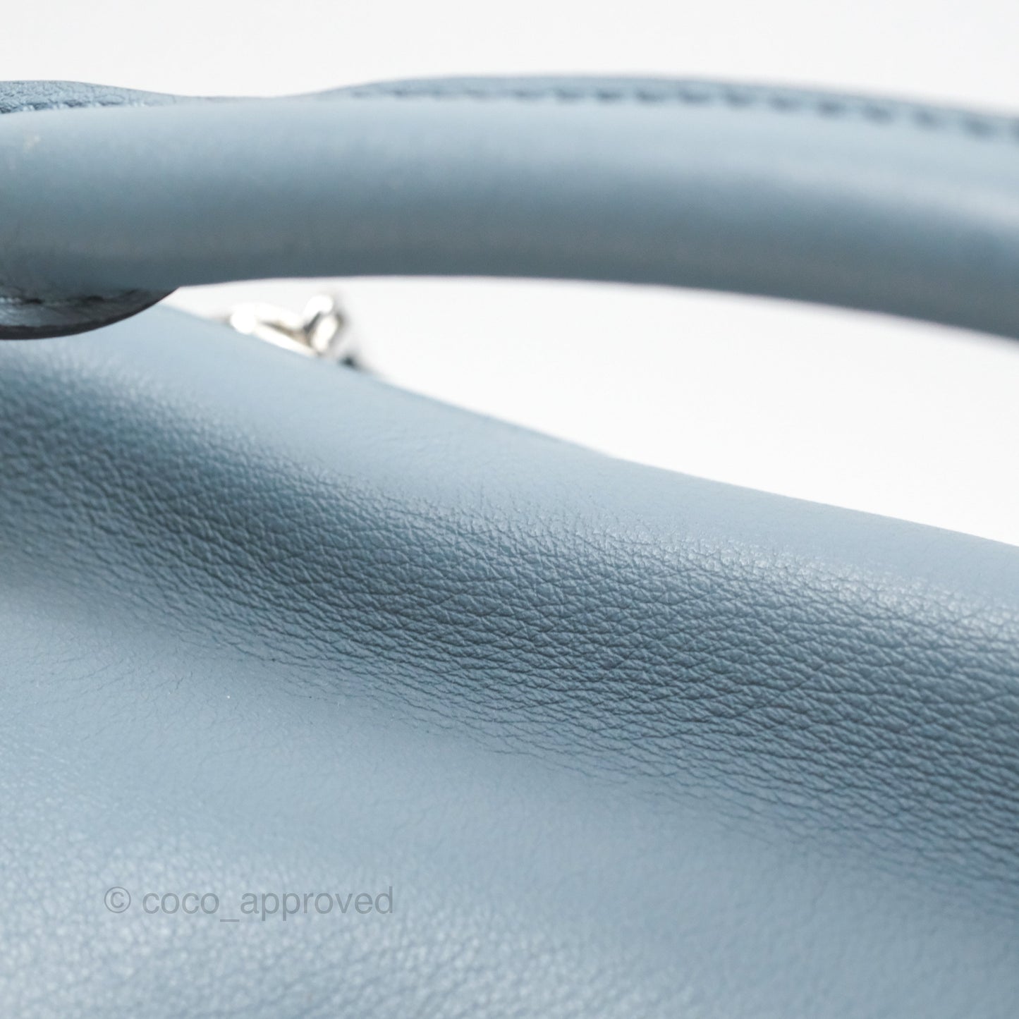 Loewe Small Puzzle Bag Blue Calfskin Silver Hardware