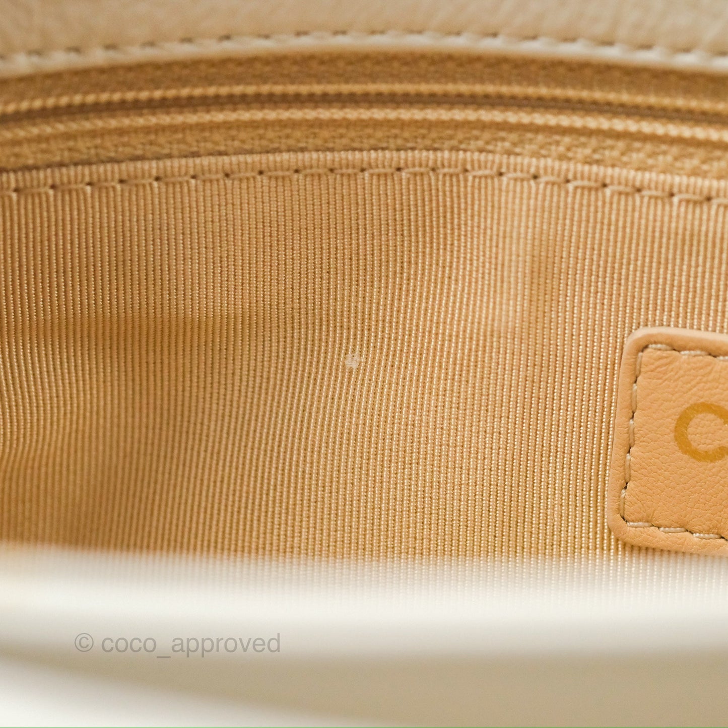 Chanel CC Crown Flap White Calfskin Antique Gold Hardware
