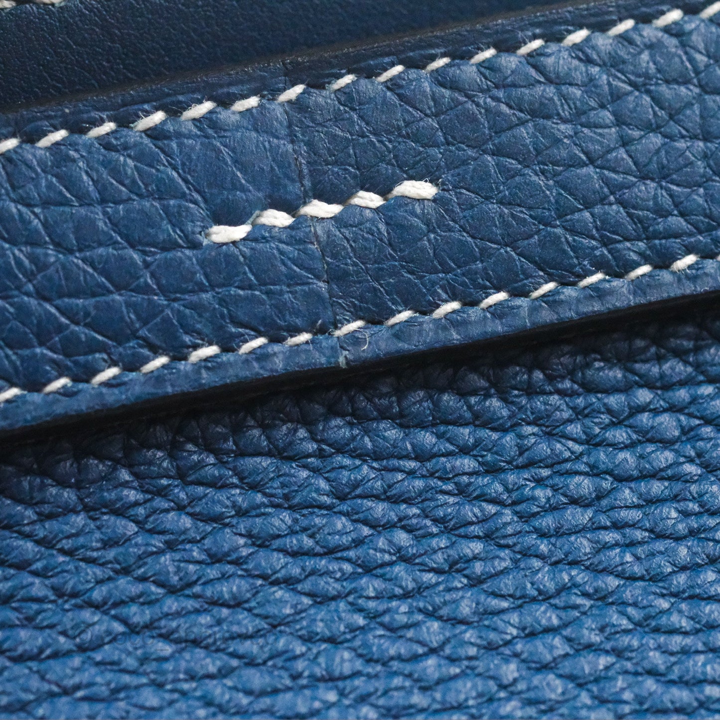 Hermès Halzan 31 Deep Blue S4 Clemence Palladium Hardware