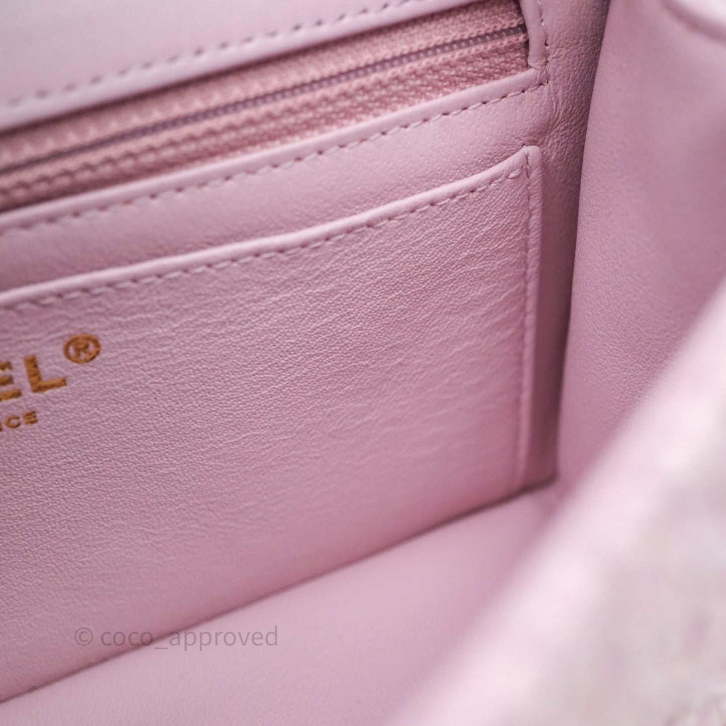 Chanel Classic Mini Rectangular Flap Pink Tweed Gold Hardware