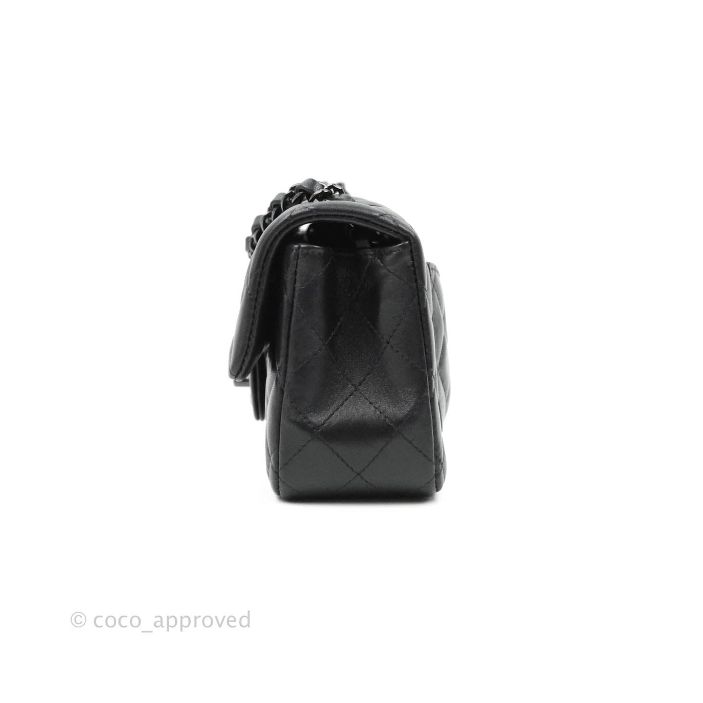Chanel Quilted Mini Rectangular So Black Lambskin