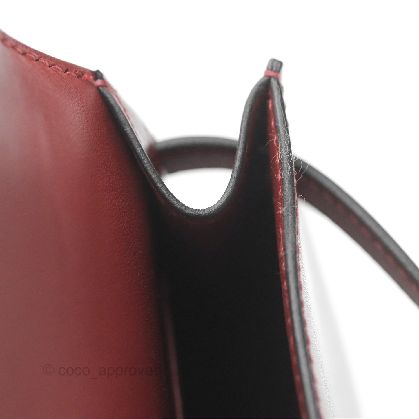 Hermès Mini Kelly II Sellier Rouge H Box Leather Palladium Hardware