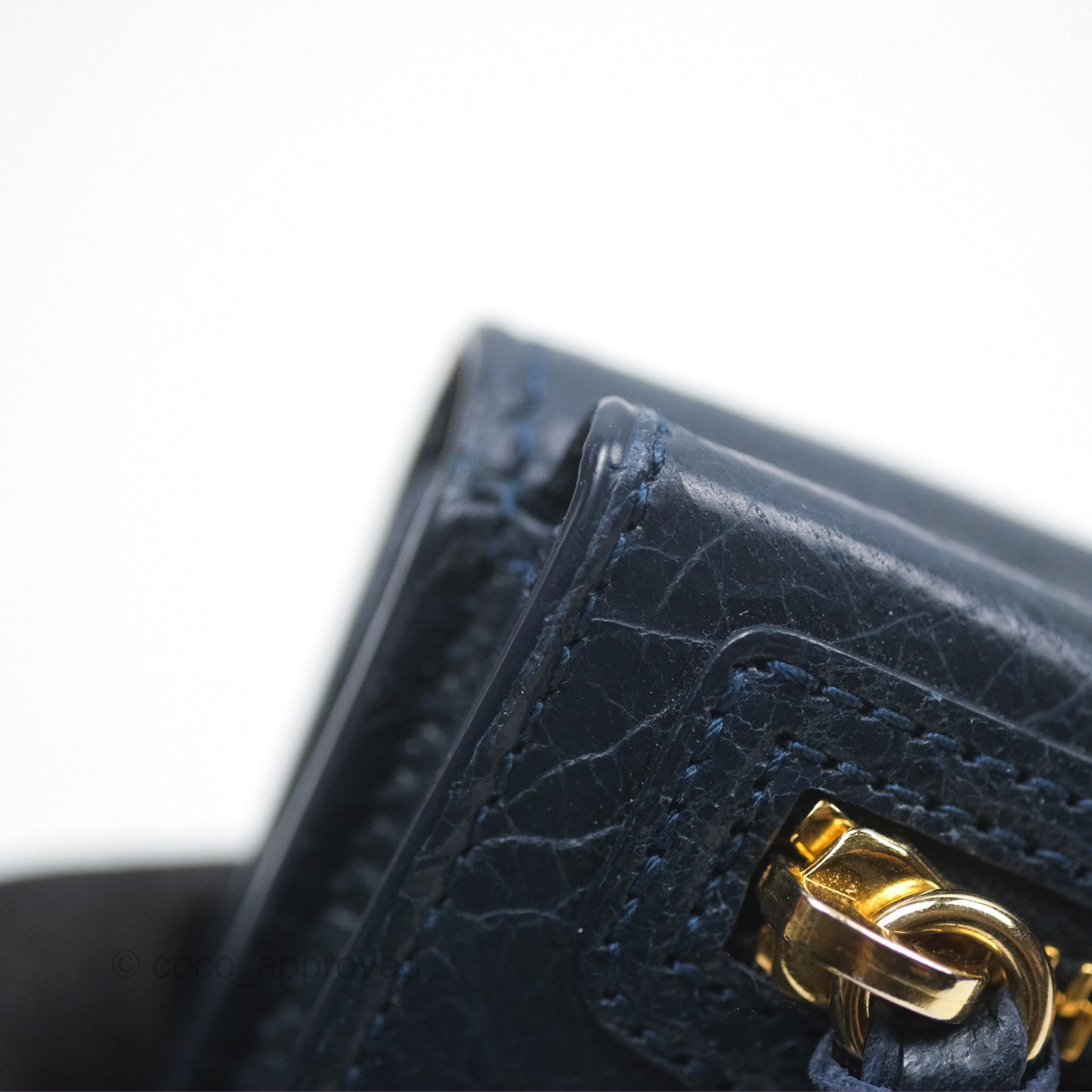 Balenciaga Le City Mini Wallet Navy Gold Hardware