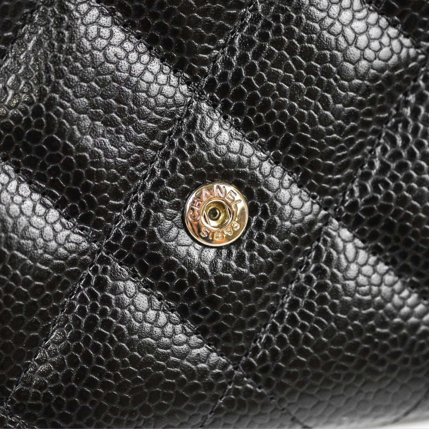 Chanel Quilted Classic Zip Long Wallet Black Caviar Silver Hardware
