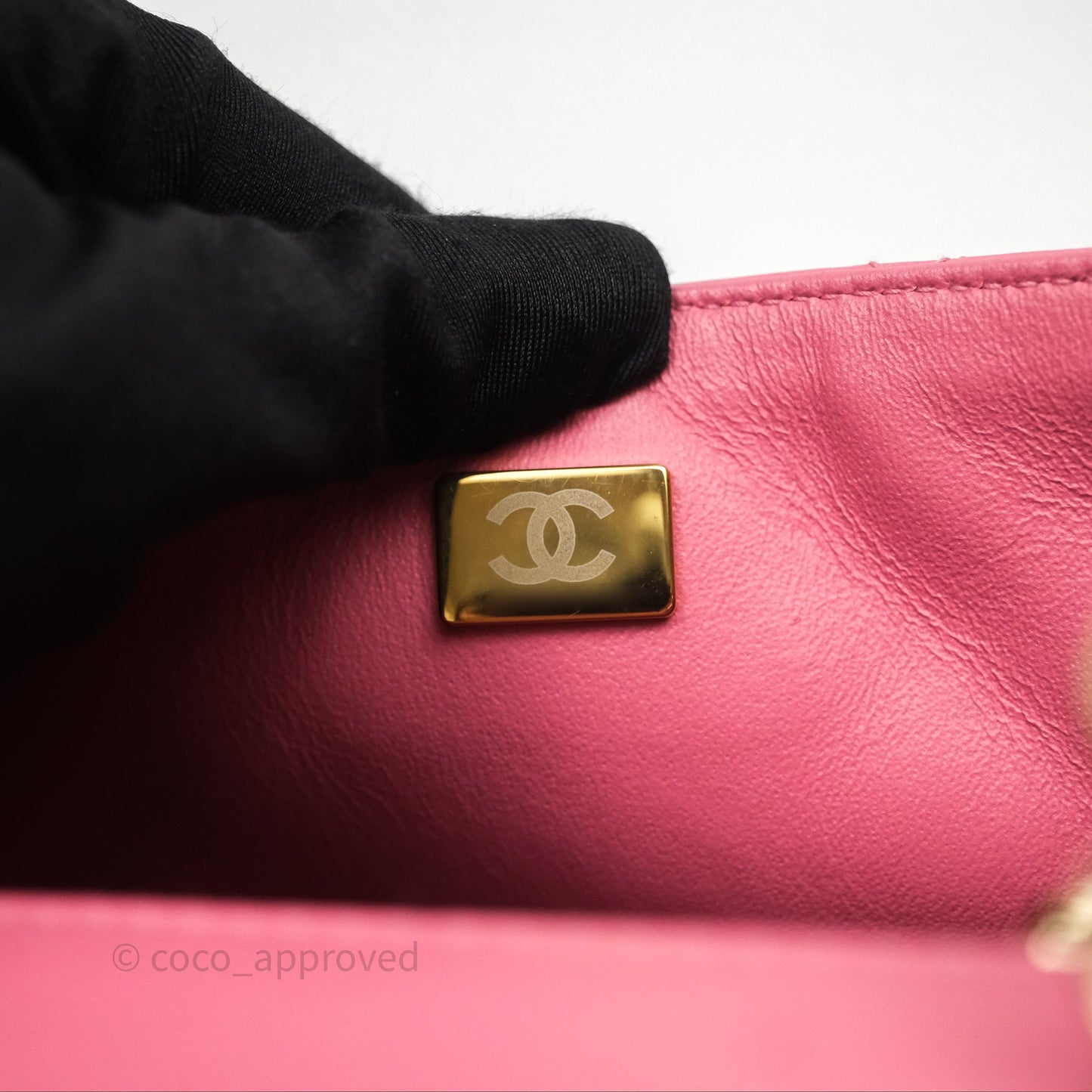 Chanel Mini Square Flap Quilted Pink Lambskin Gold Hardware