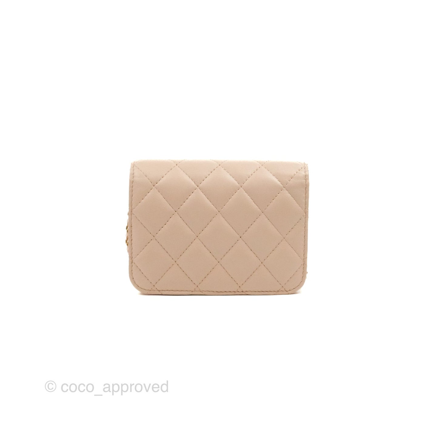 Chanel Mini Pearl Crush Clutch With Chain Belt Rose Clair Pink Lambskin Aged Gold Hardware