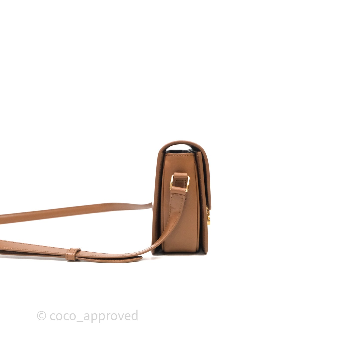 Celine Teen Triomphe Bag Shiny Calfskin Brown