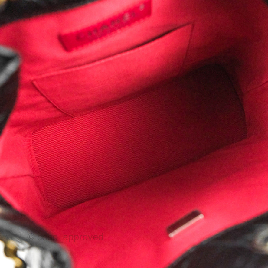 Chanel Small Gabrielle Backpack Black Aged Calfskin