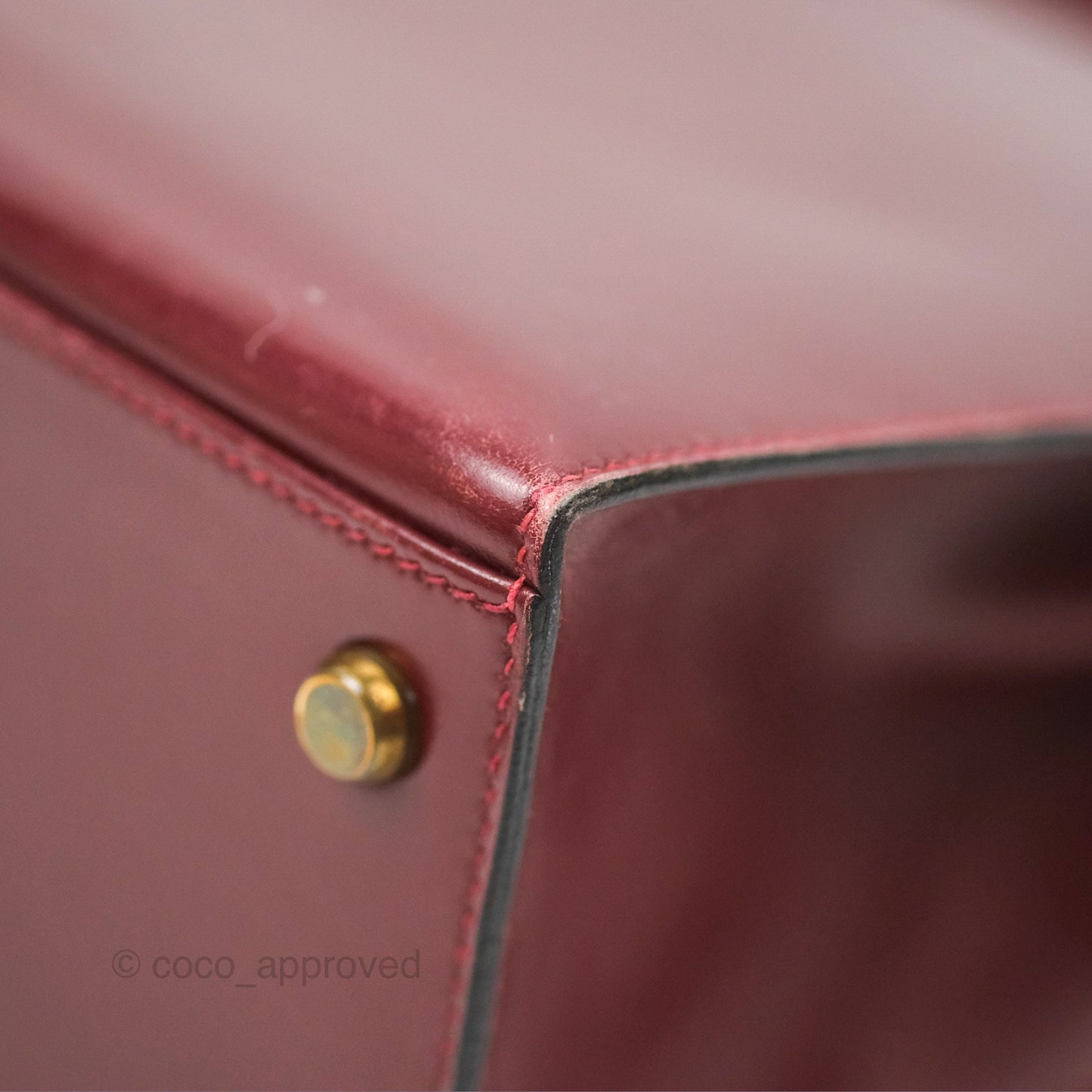 Hermès Kelly Sellier 28 Box Rouge Gold Hardware