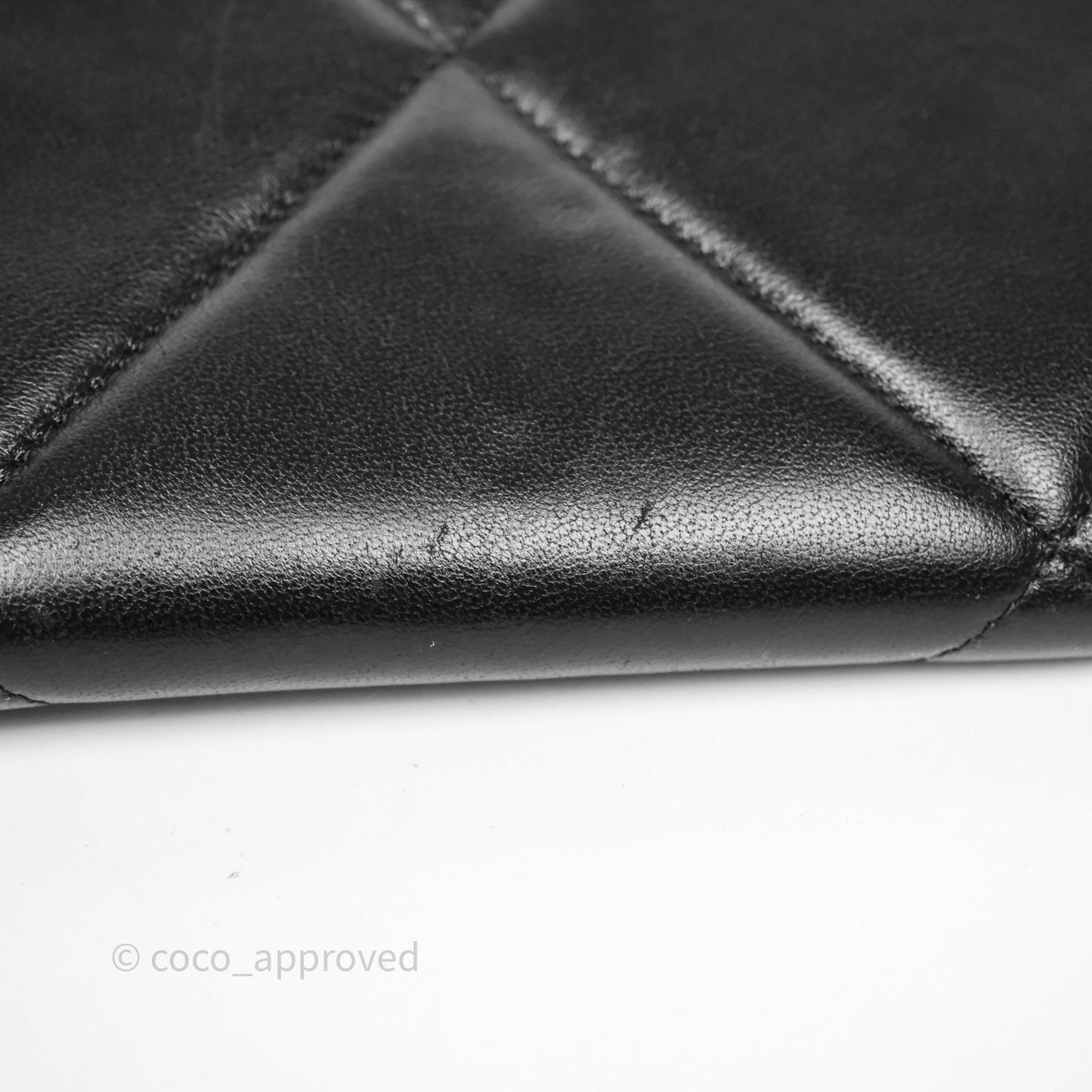 Chanel Quilted 19 Flap Long Wallet Black Lambskin Aged Gold Hardware