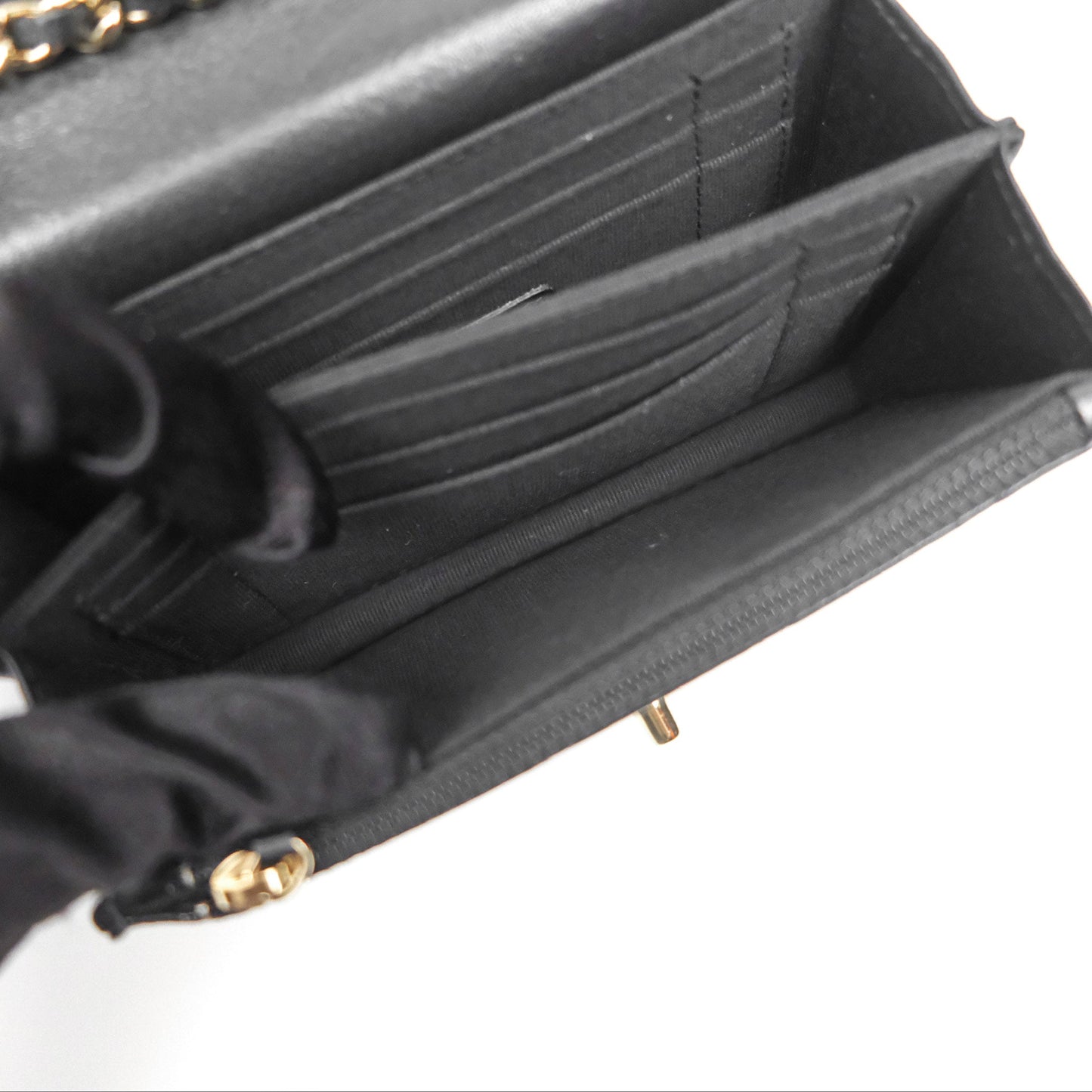 Chanel Mini Trendy WOC Black Lambskin Gold Hardware
