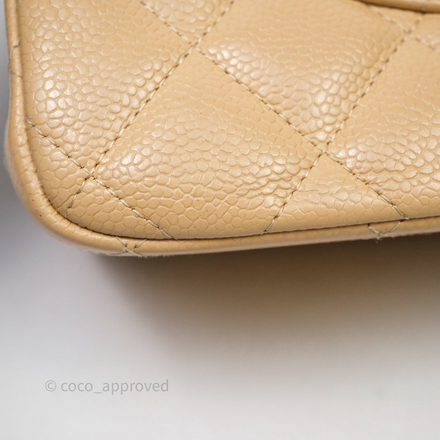 Chanel Jumbo Double Flap Beige Caviar Silver Hardware⁣⁣