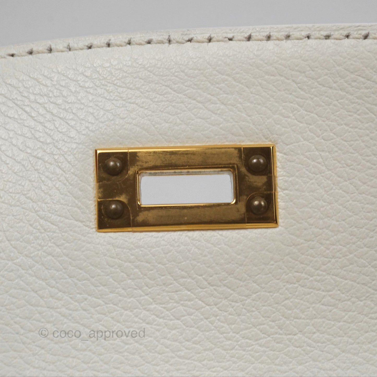 Hermès Kelly Danse II Bag White Evercolor Gold Hardware