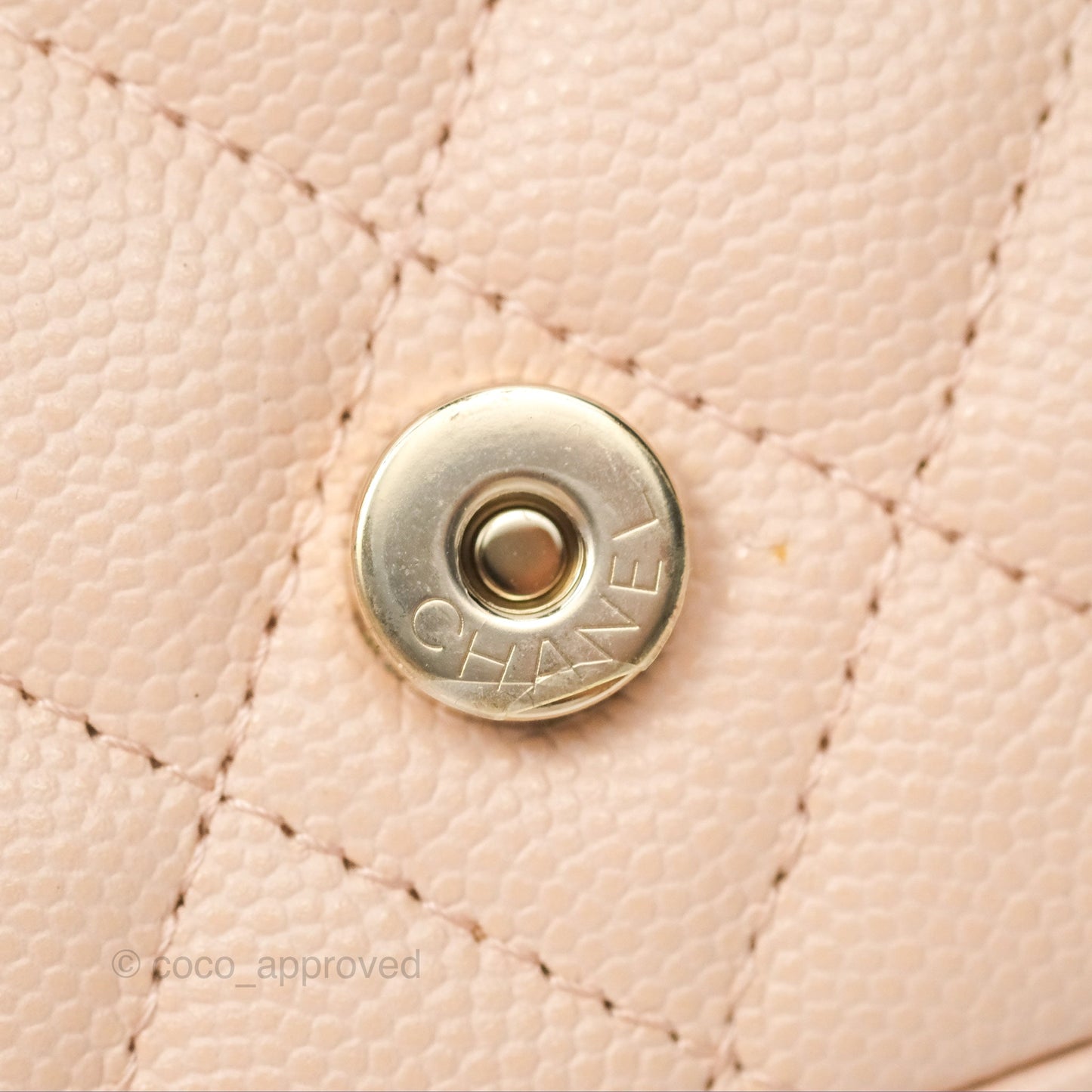 Chanel Mini Clutch With Chain Light Pink Caviar Gold Hardware