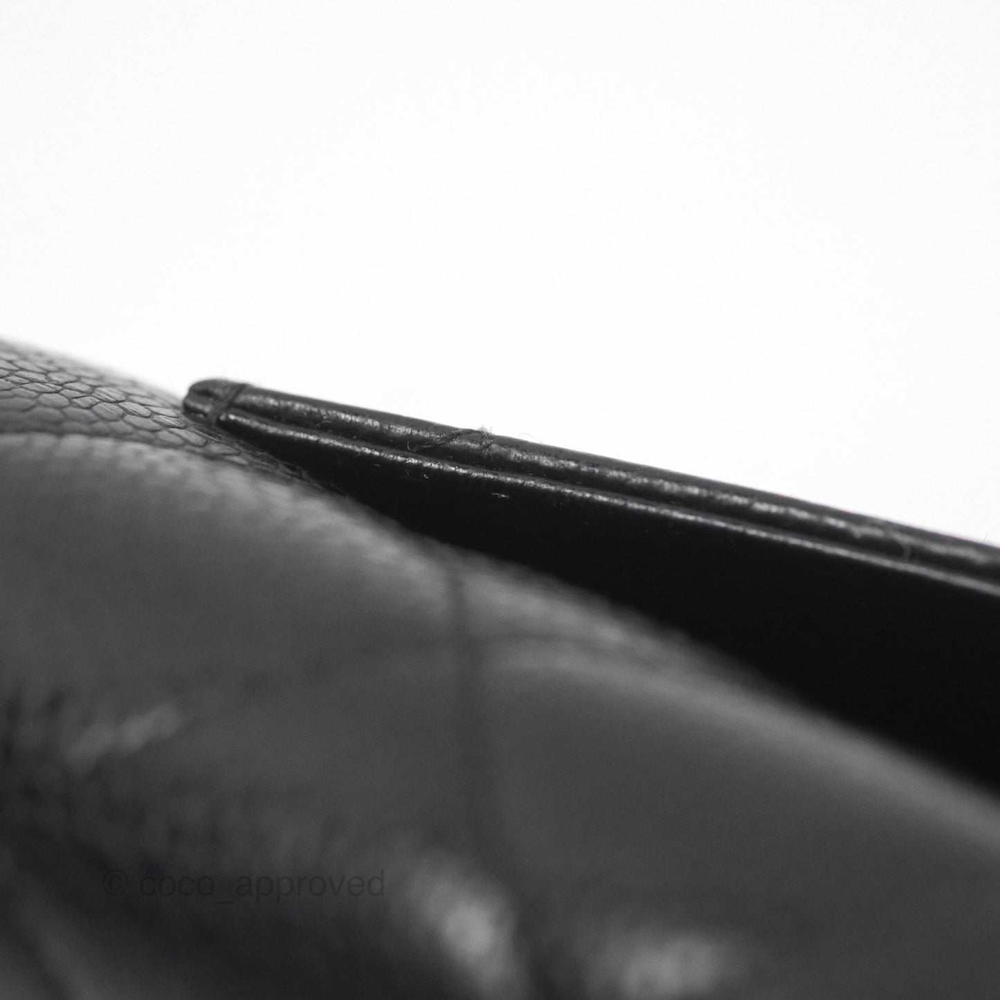 Chanel Quilted Classic Zip Long Wallet Black Caviar Gold Hardware