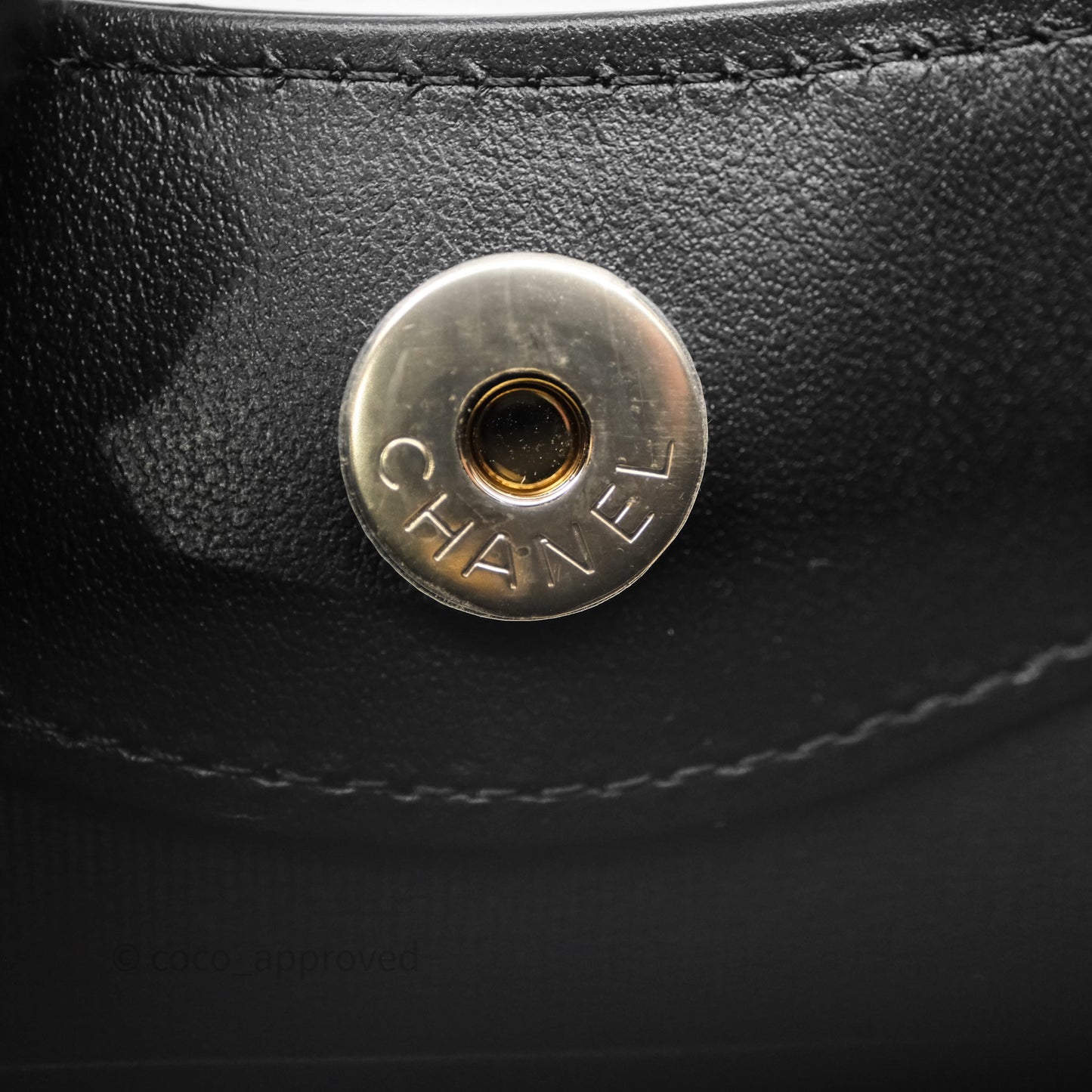 Chanel Nano 31 Black Shiny Calfskin Gold Hardware