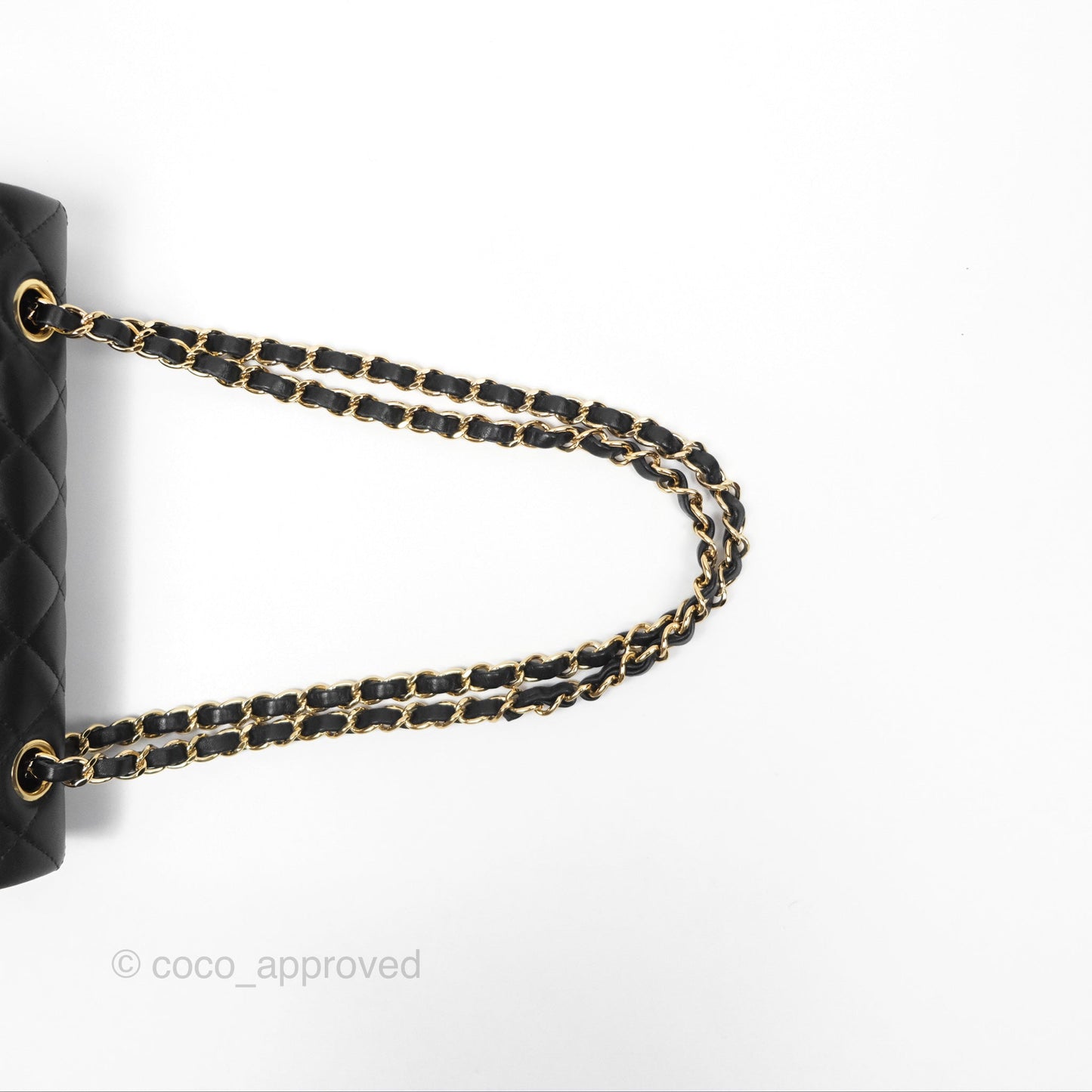 Chanel Small Classic Flap Quilted Black Lambskin Gold Hardware