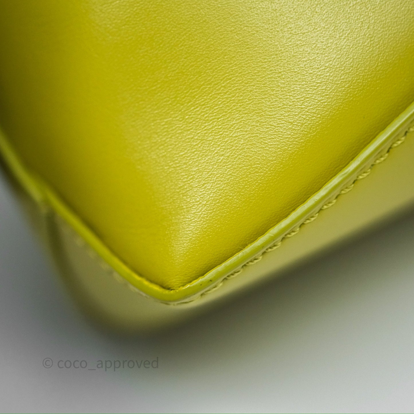 Loewe Mini Puzzle Edge Bag in Lime Smooth Calfskin