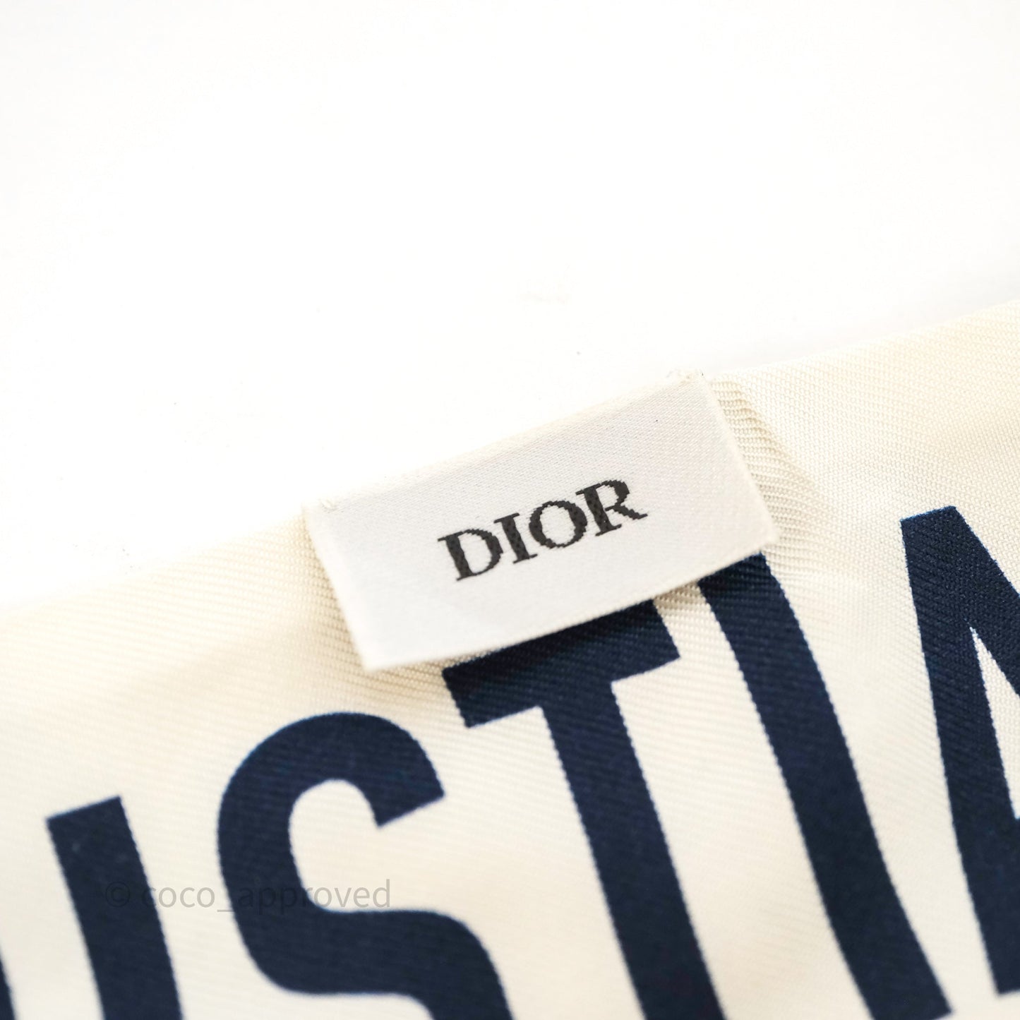Christian Dior Toile De Jouy Mitzah Silk Twilly Ivory
