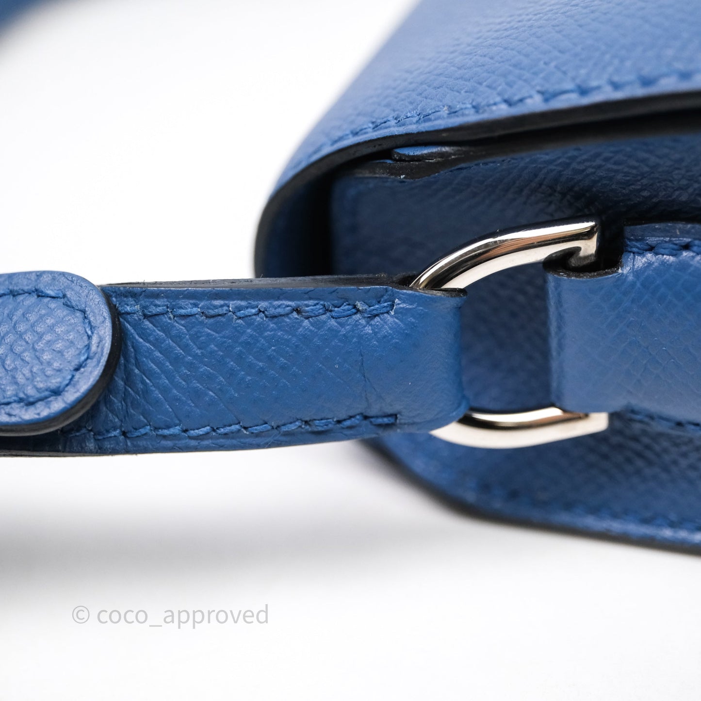 Hermès Cherche-Midi R2 Bleu Agate Epsom Palladium Hardware
