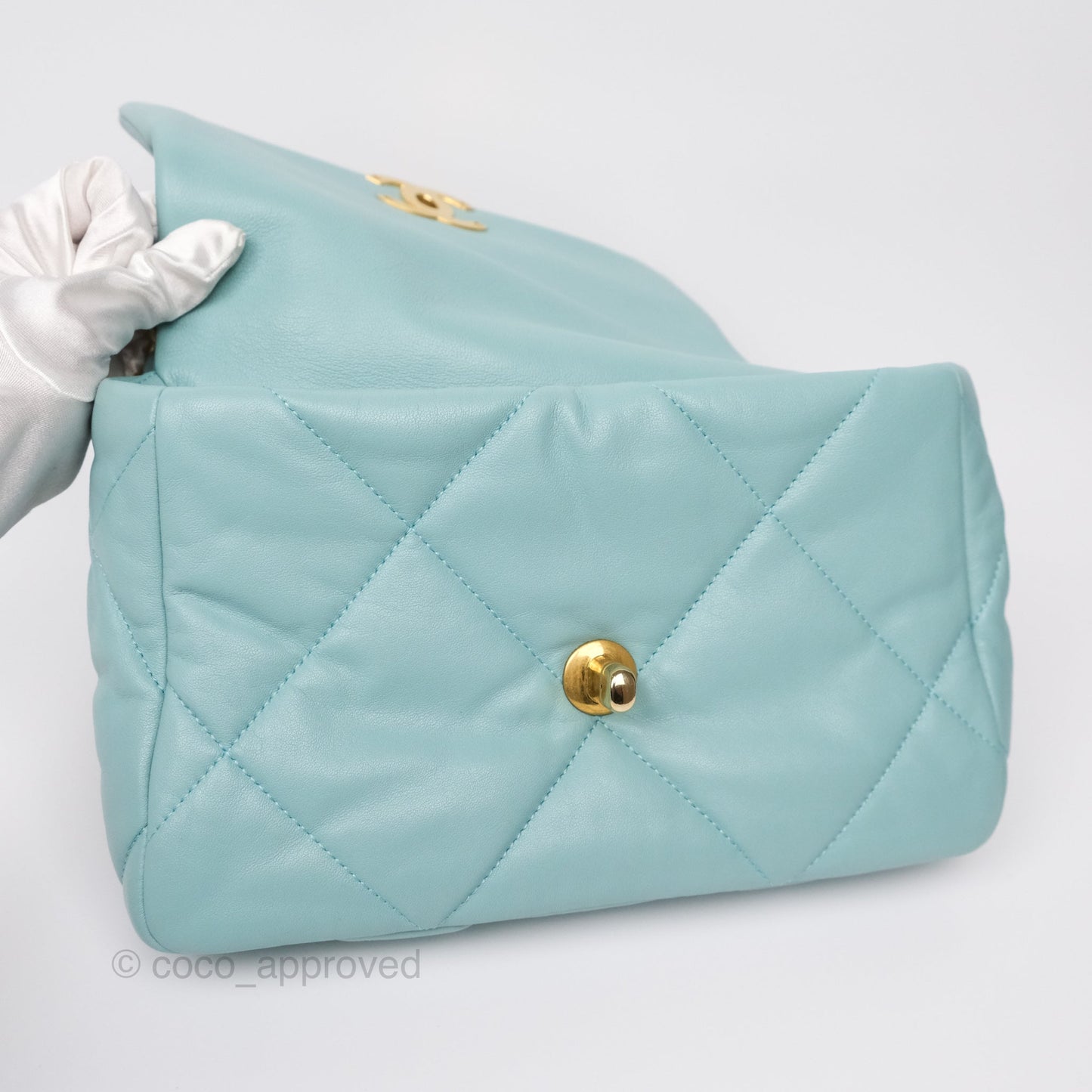 Chanel 19 Small Tiffany Blue Mixed Hardware
