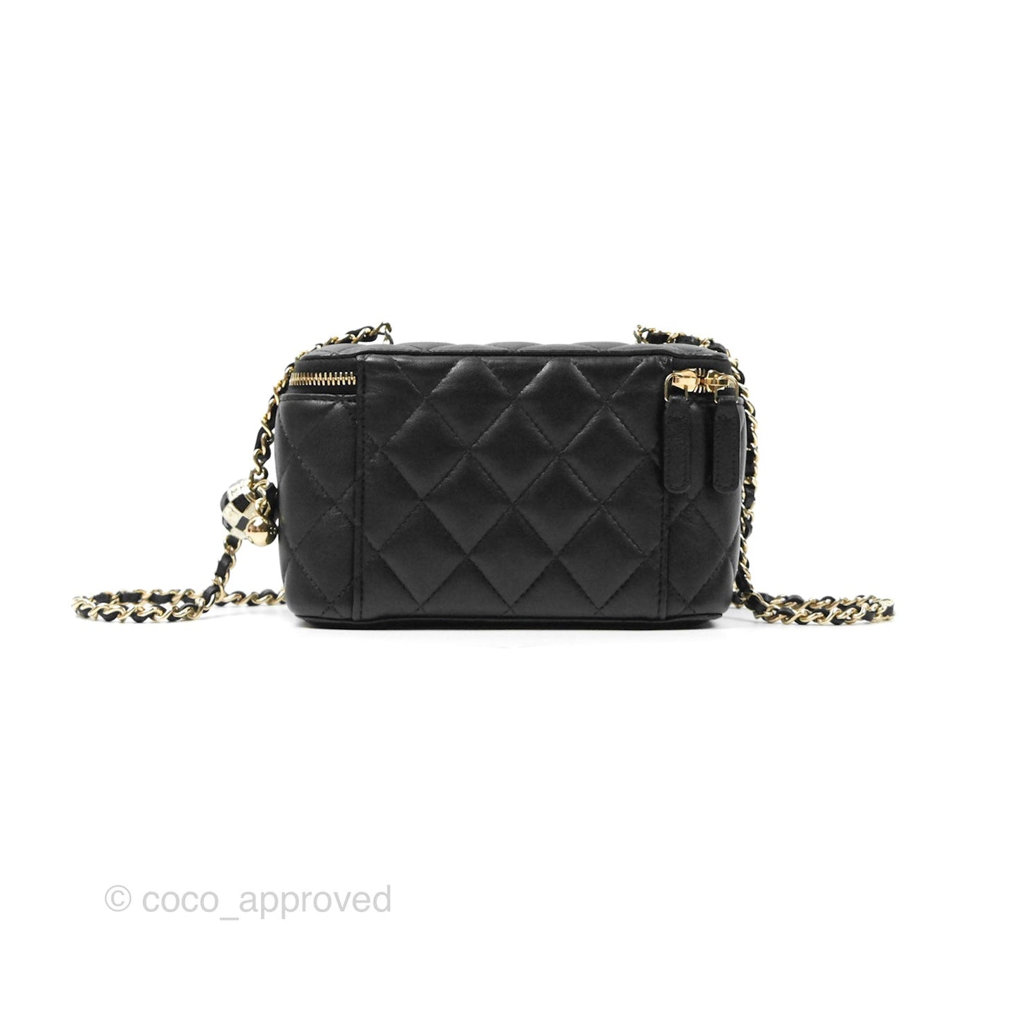 Chanel Ball Crush Vanity with Chain Black Lambskin Gold Hardware