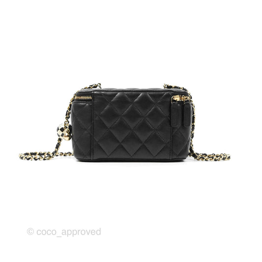 Chanel Ball Crush Vanity with Chain Black Lambskin Gold Hardware