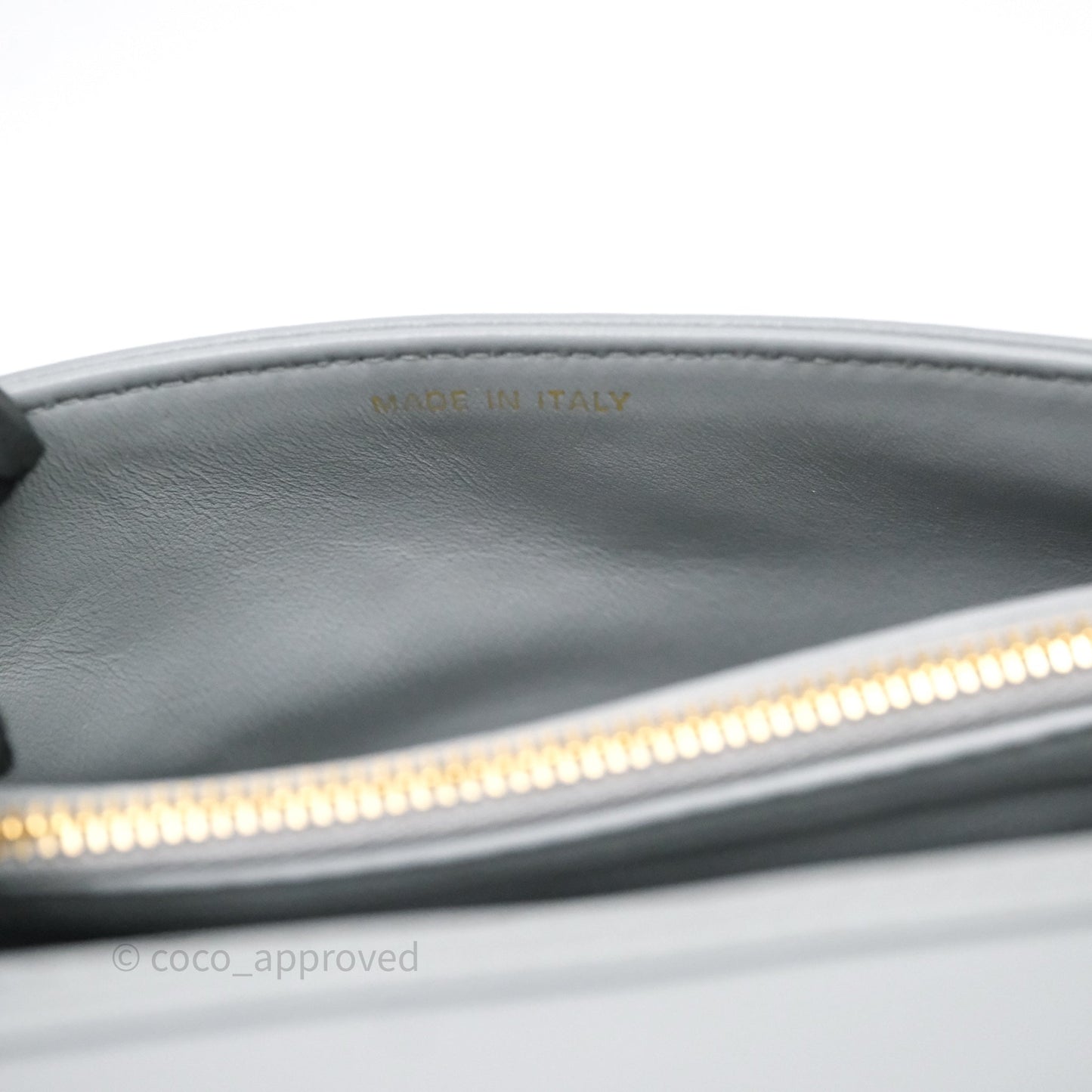 Christian Dior Mini Caro Bag Grey Macrocannage