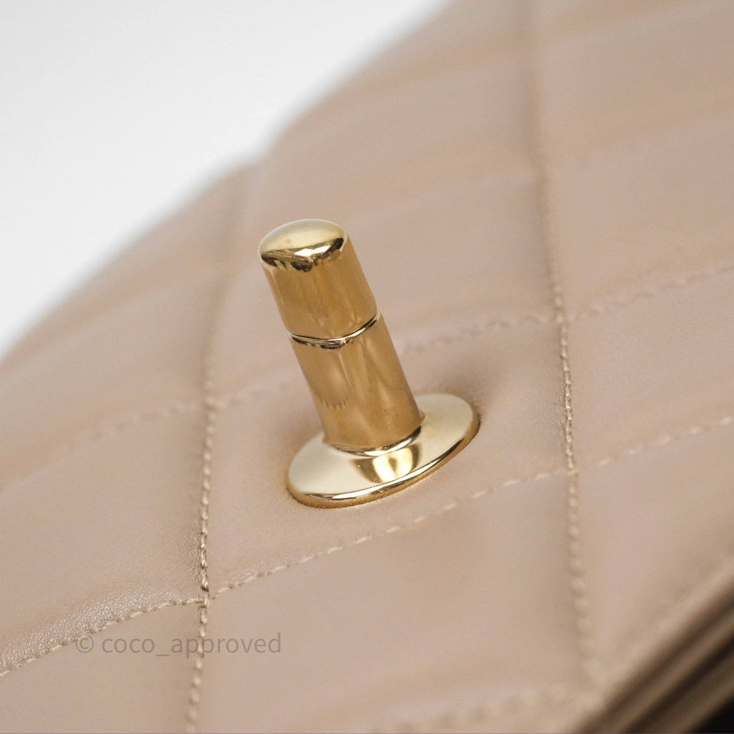 Chanel Small Trendy CC Beige Lambskin Gold Hardware