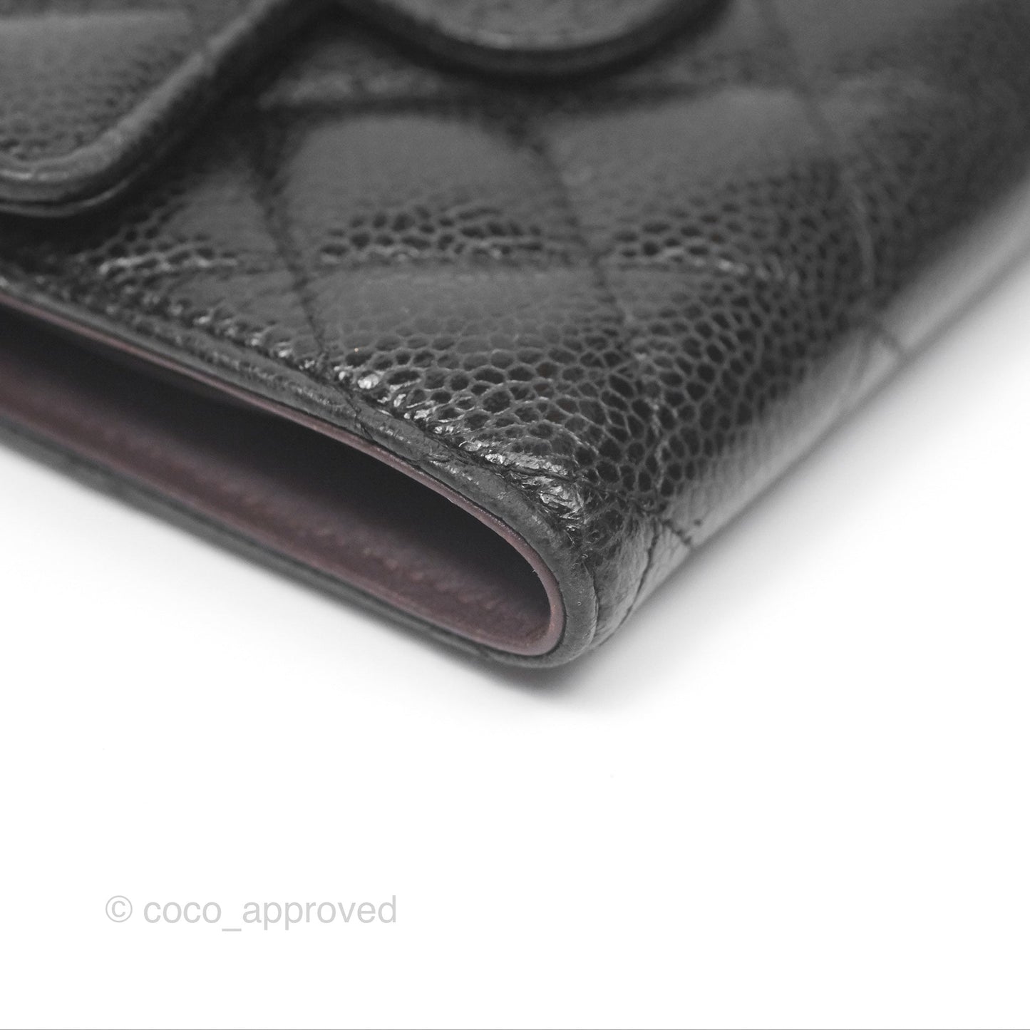 Chanel Classic Short Flap Wallet Black Caviar Silver Hardware