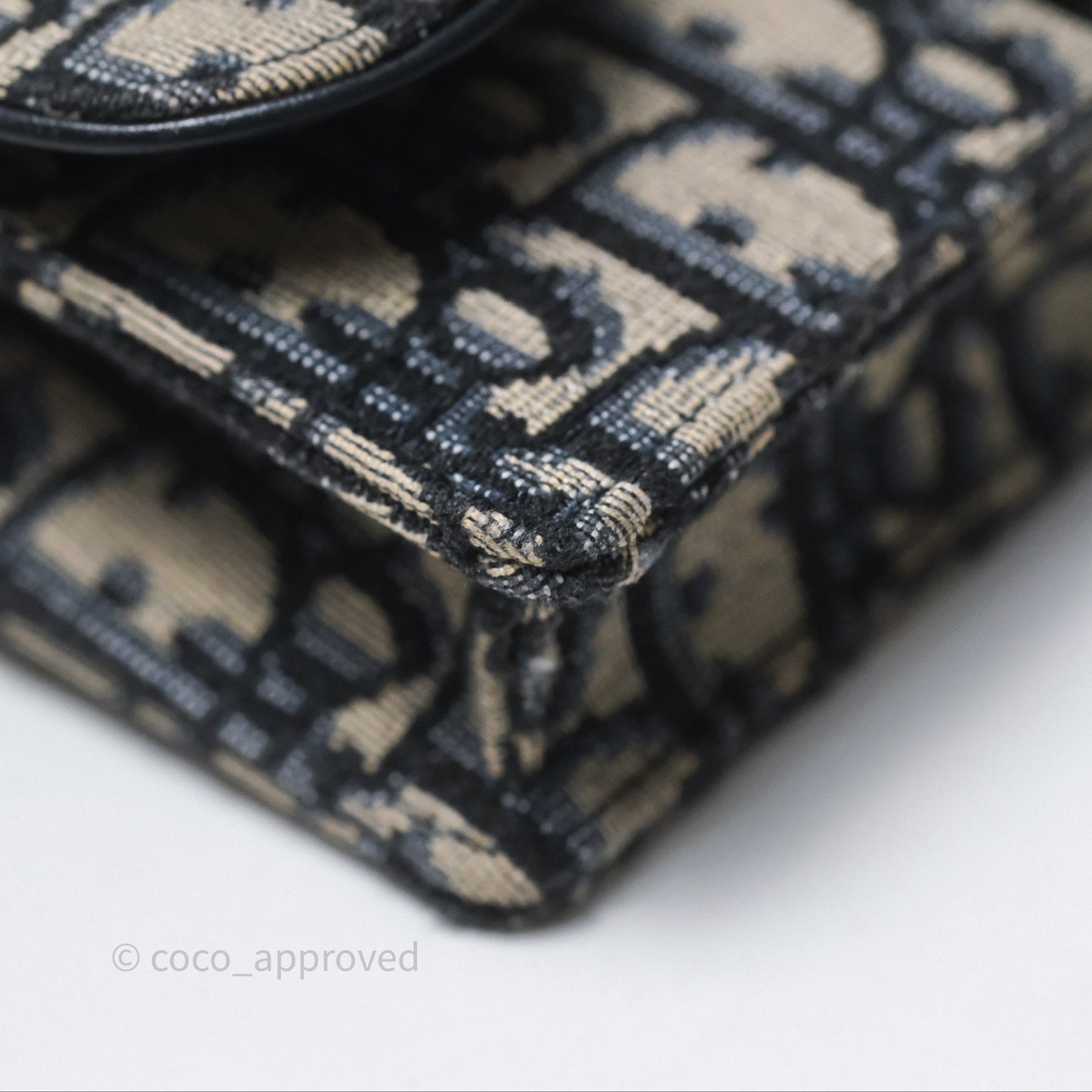 Christian Dior Blue Dior Oblique Jacquard Saddle Belt Pouch