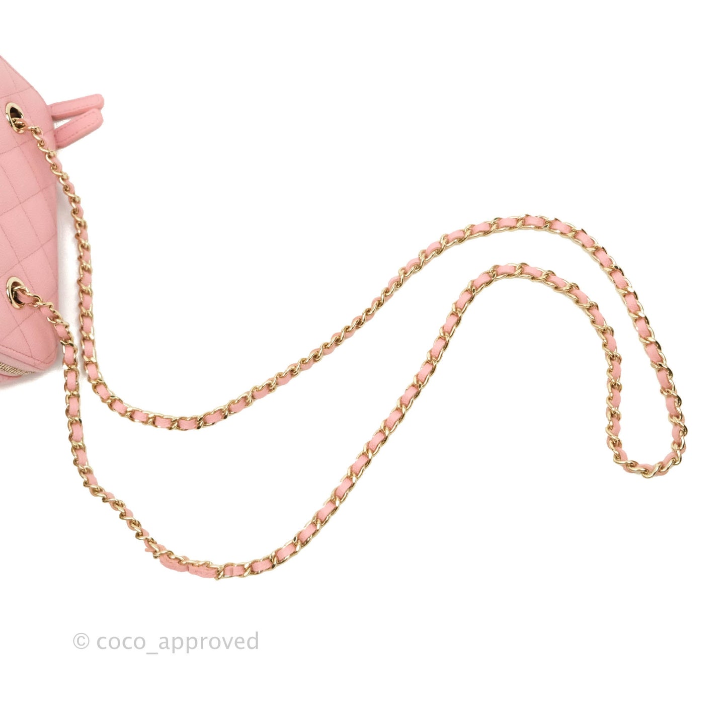 Chanel Classic Vanity with Chain Pink Caviar Gold Hardware