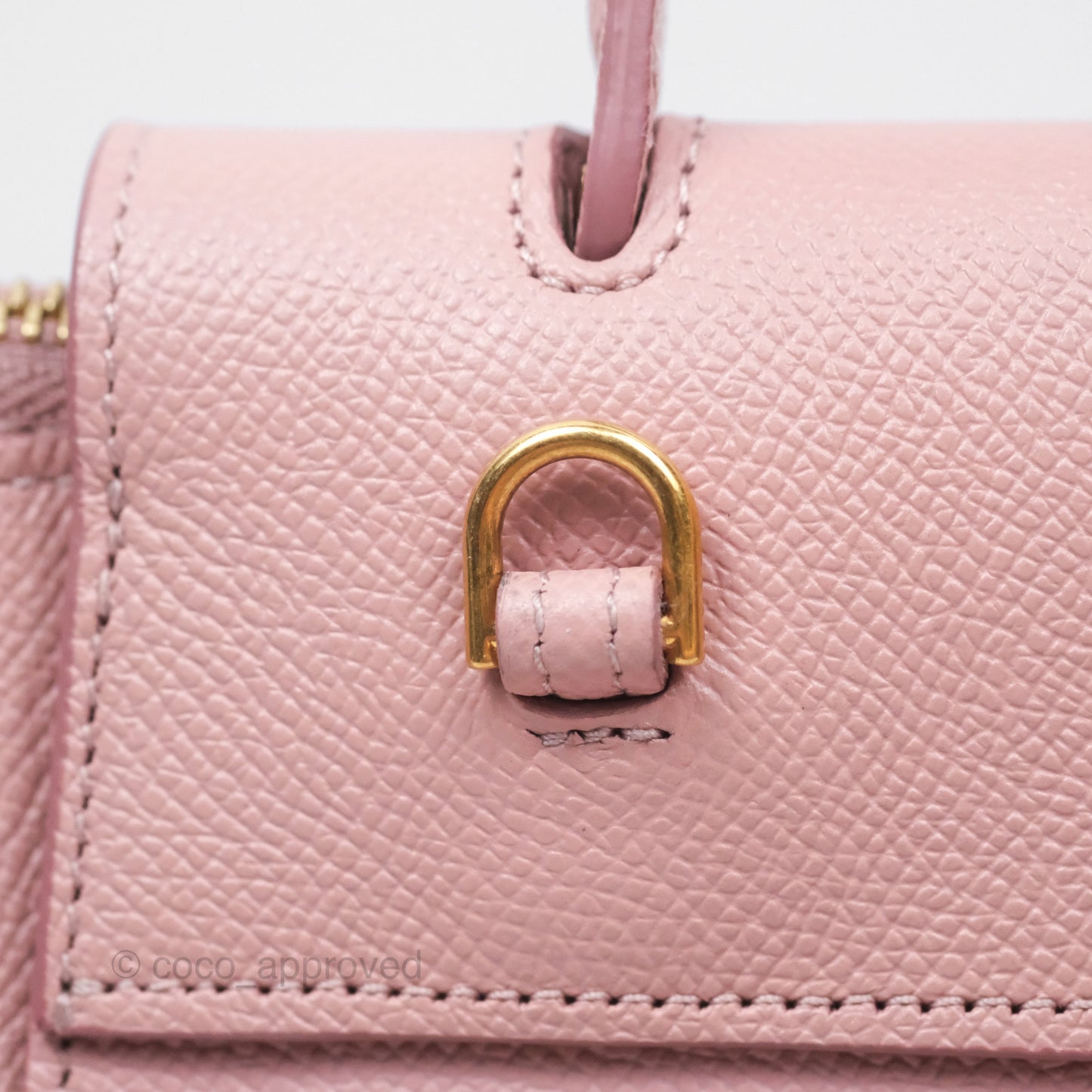 Celine Nano Belt Bag Pink Grained Calfskin Gold Hardware