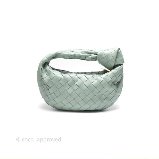 Bottega Veneta Mini Jodie Bag Intrecciato Green Lambskin Gold Hardware⁣⁣