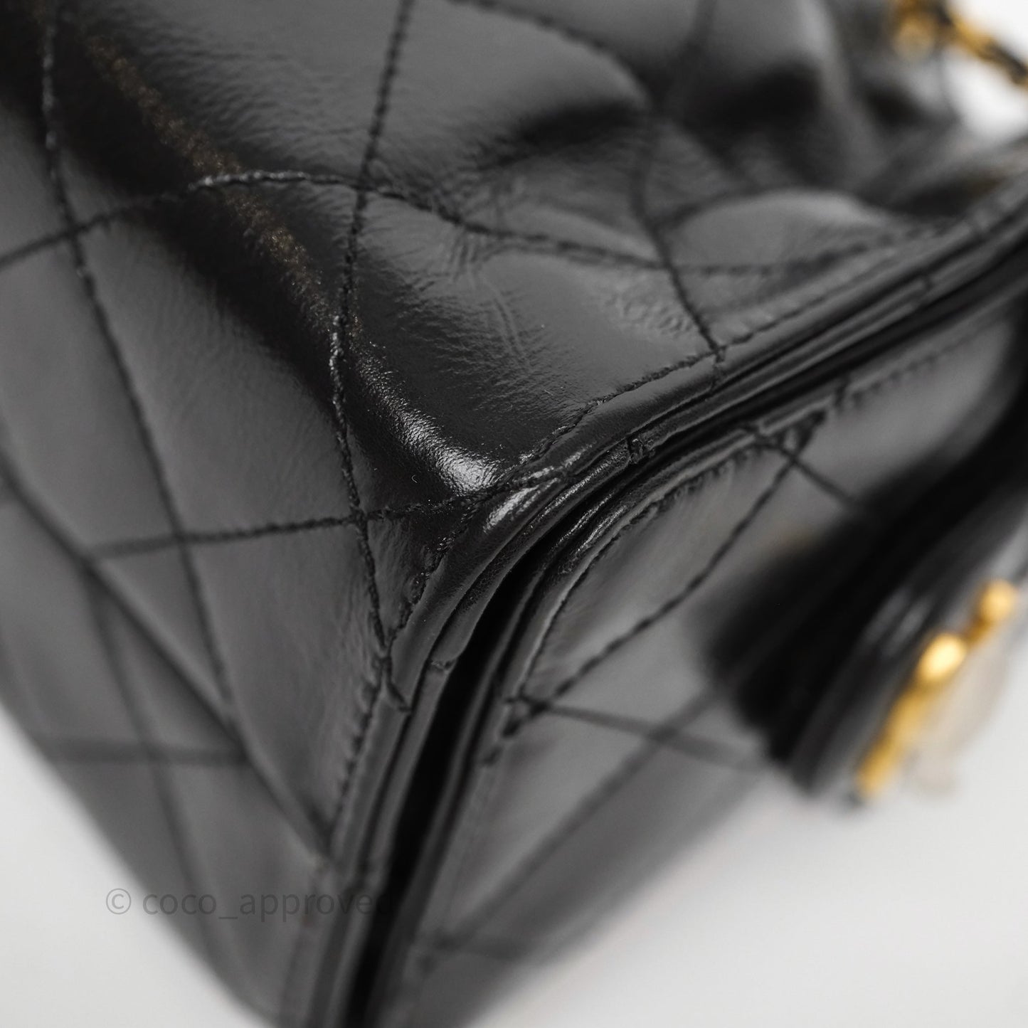 Chanel Mini 25 Black Bag Calfskin Mixed Hardware