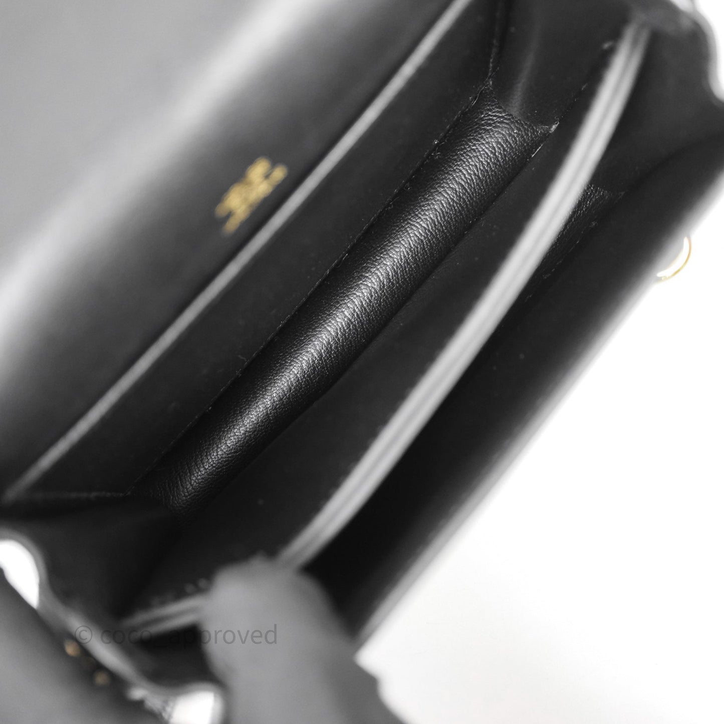 Hermès Roulis Mini 18 Black Veau Evergrain Gold Hardware