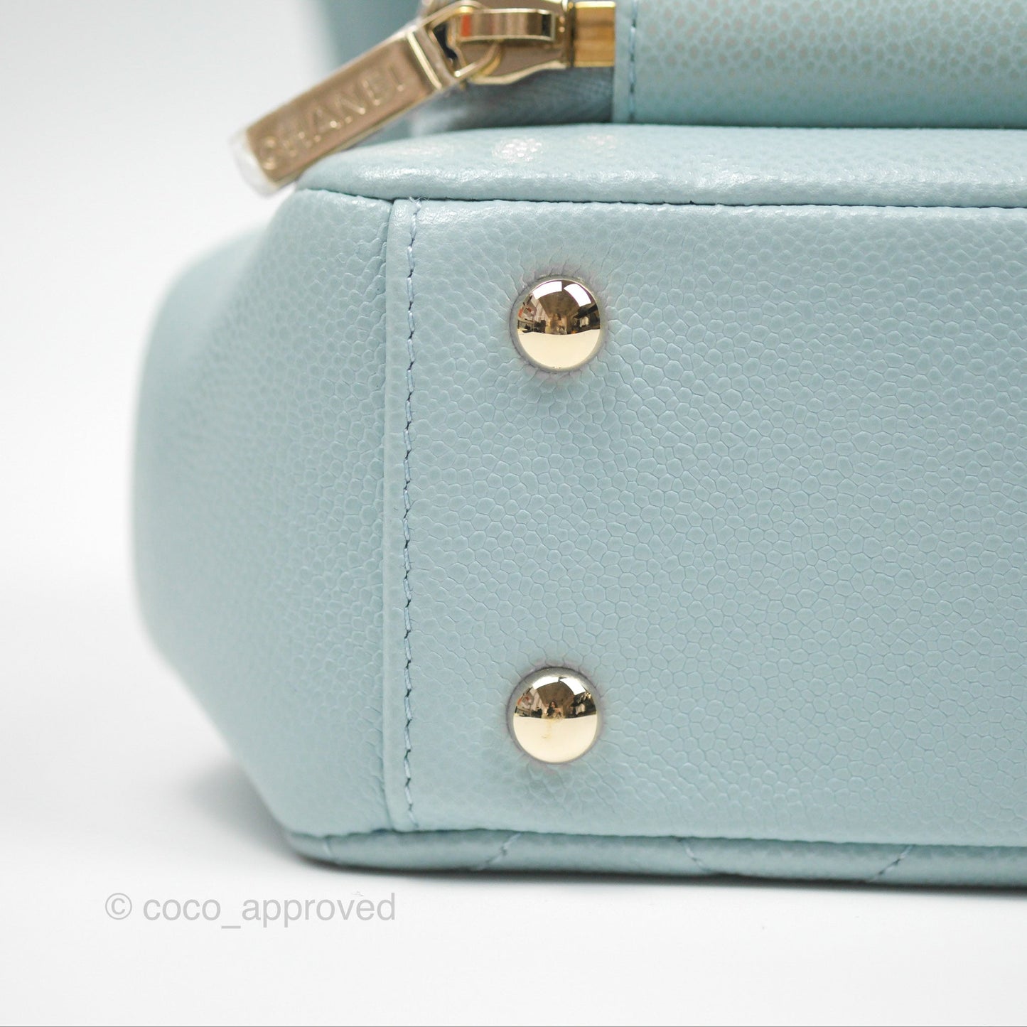 Chanel Quilted Small Business Affinity Flap Blue Caviar Gold Hardware
