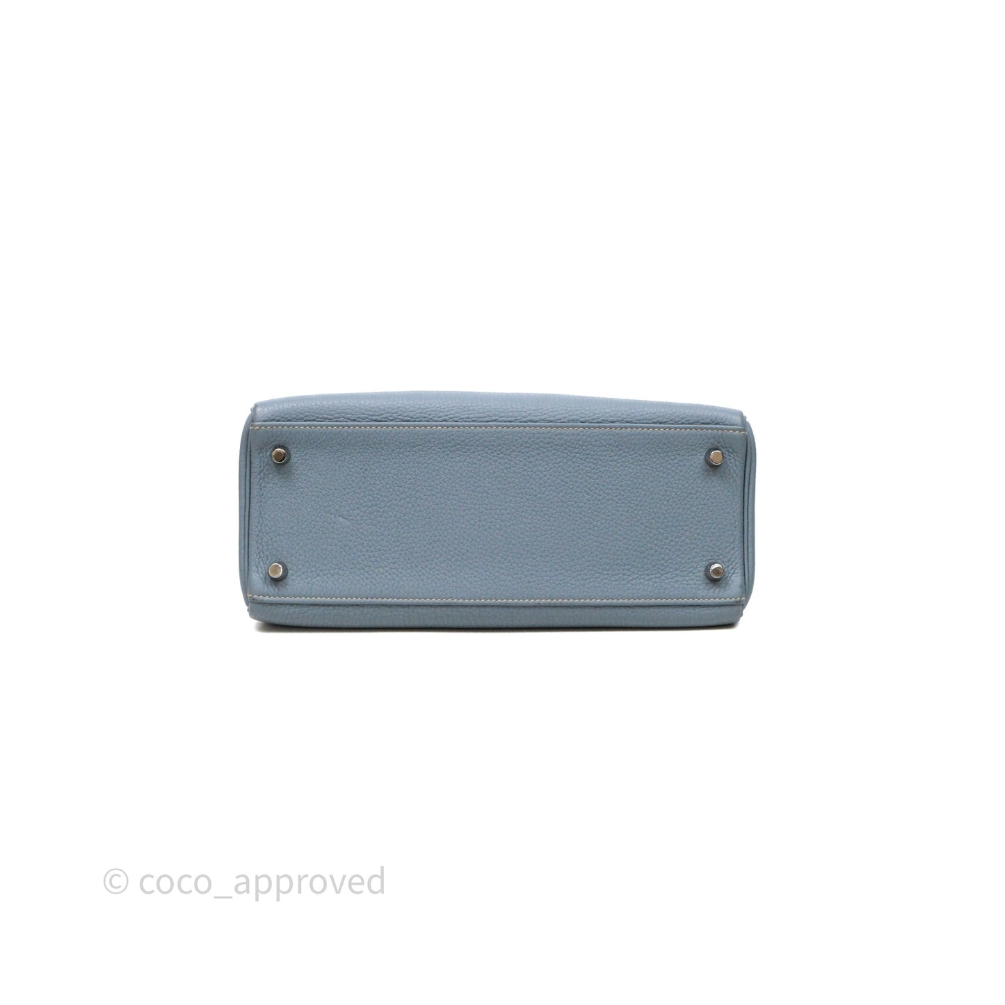 Hermès Kelly 28 Bleu Lin J7 Togo Palladium Hardware