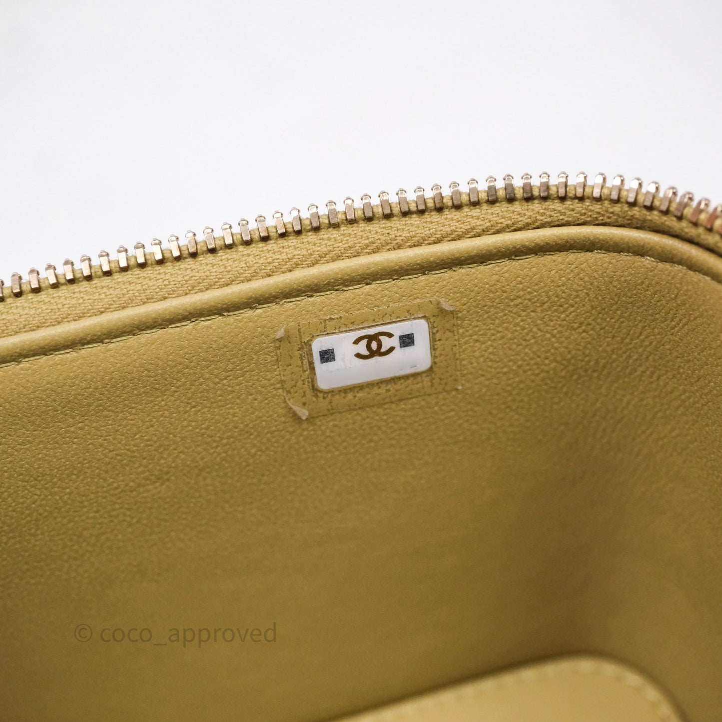 Chanel Top Handle Vanity with Chain Olive Green Lambskin Aged Gold Hardware