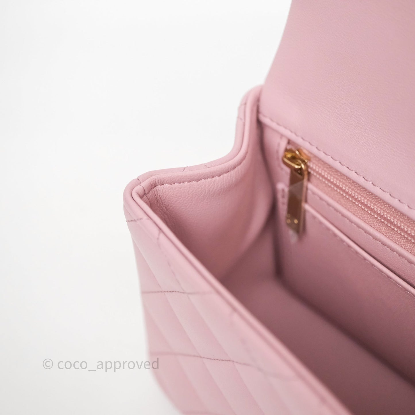 Chanel Top Handle Mini Rectangular Flap Lilac Pink Lambskin Gold Hardware