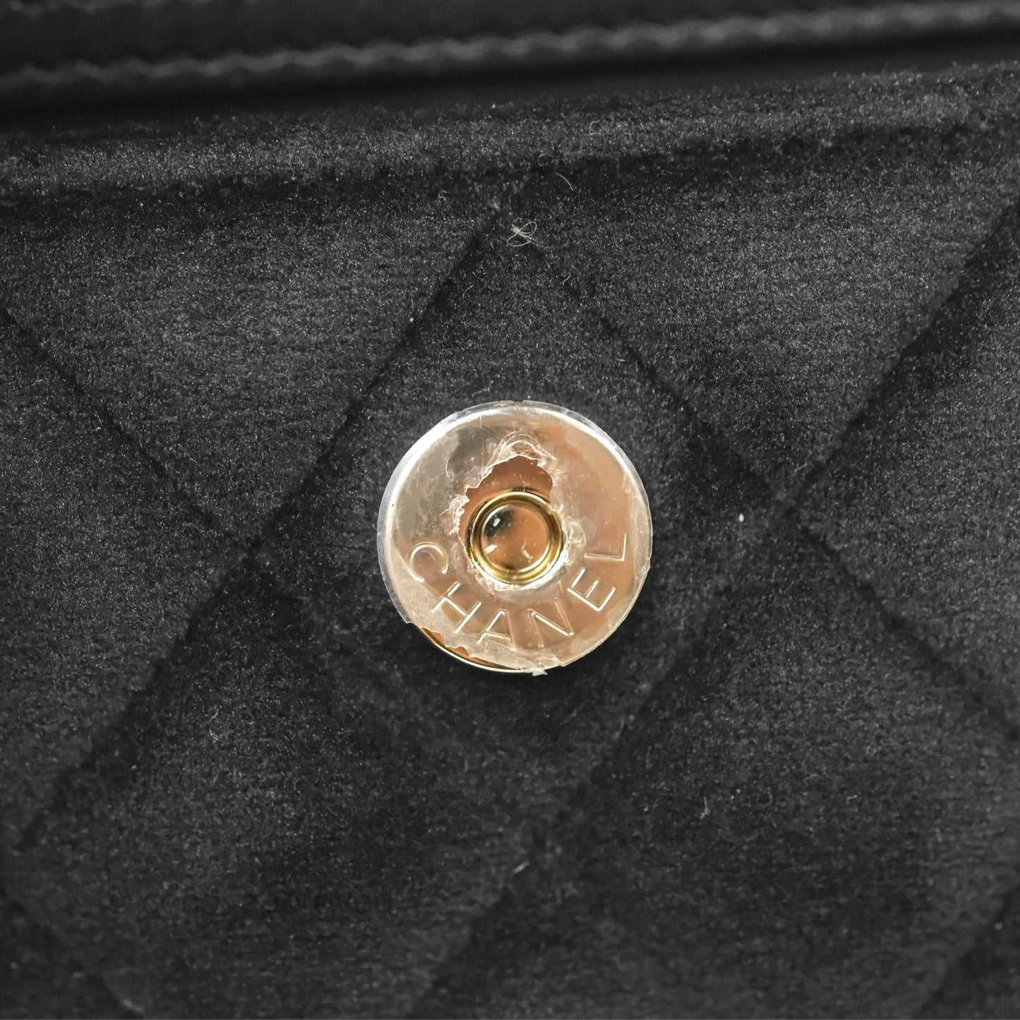 Chanel Crystals Pearl Crush Mini Belt Bag with Chain Black Velvet Gold Hardware