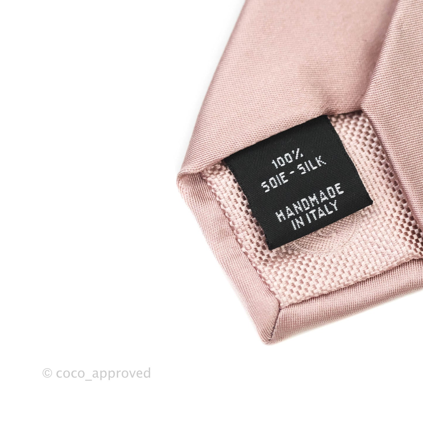 Chanel CC Silk Tie in Black & Pink
