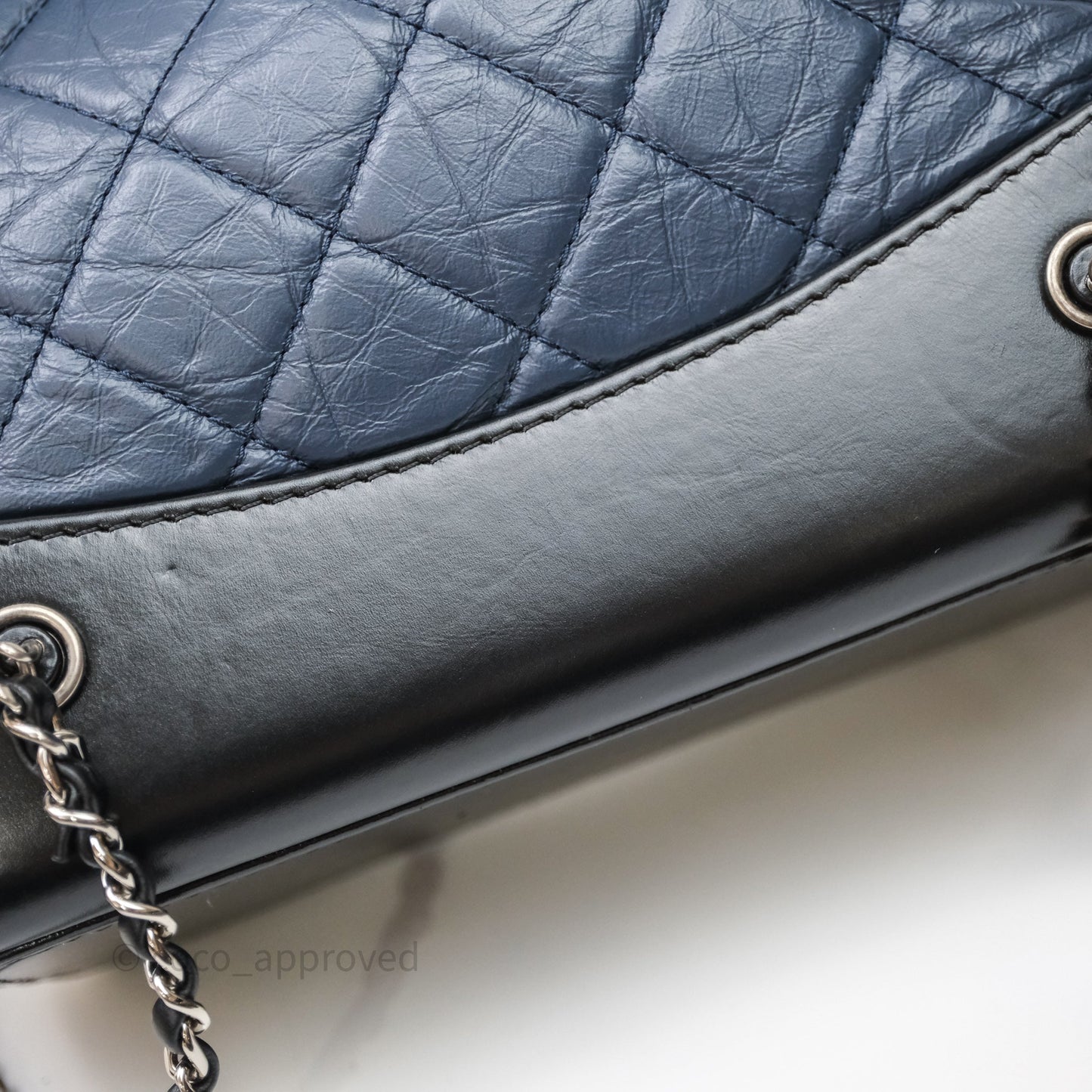 Chanel Gabrielle Backpack Blue Aged Calfskin Small